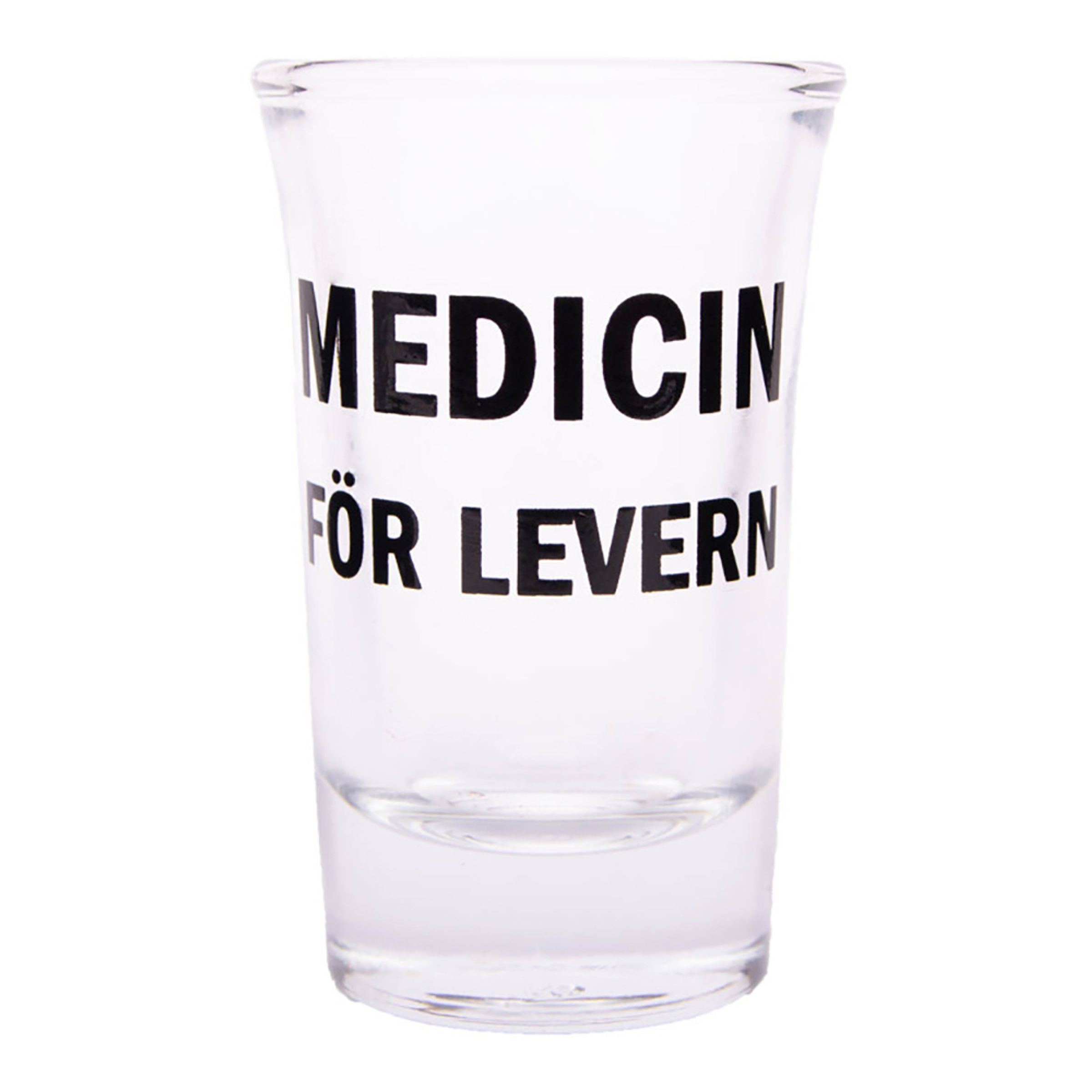 Snapsglas med Text - Medicin för levern | Hem - Bartillbehör - Glas - Shotglas | Party Outlet