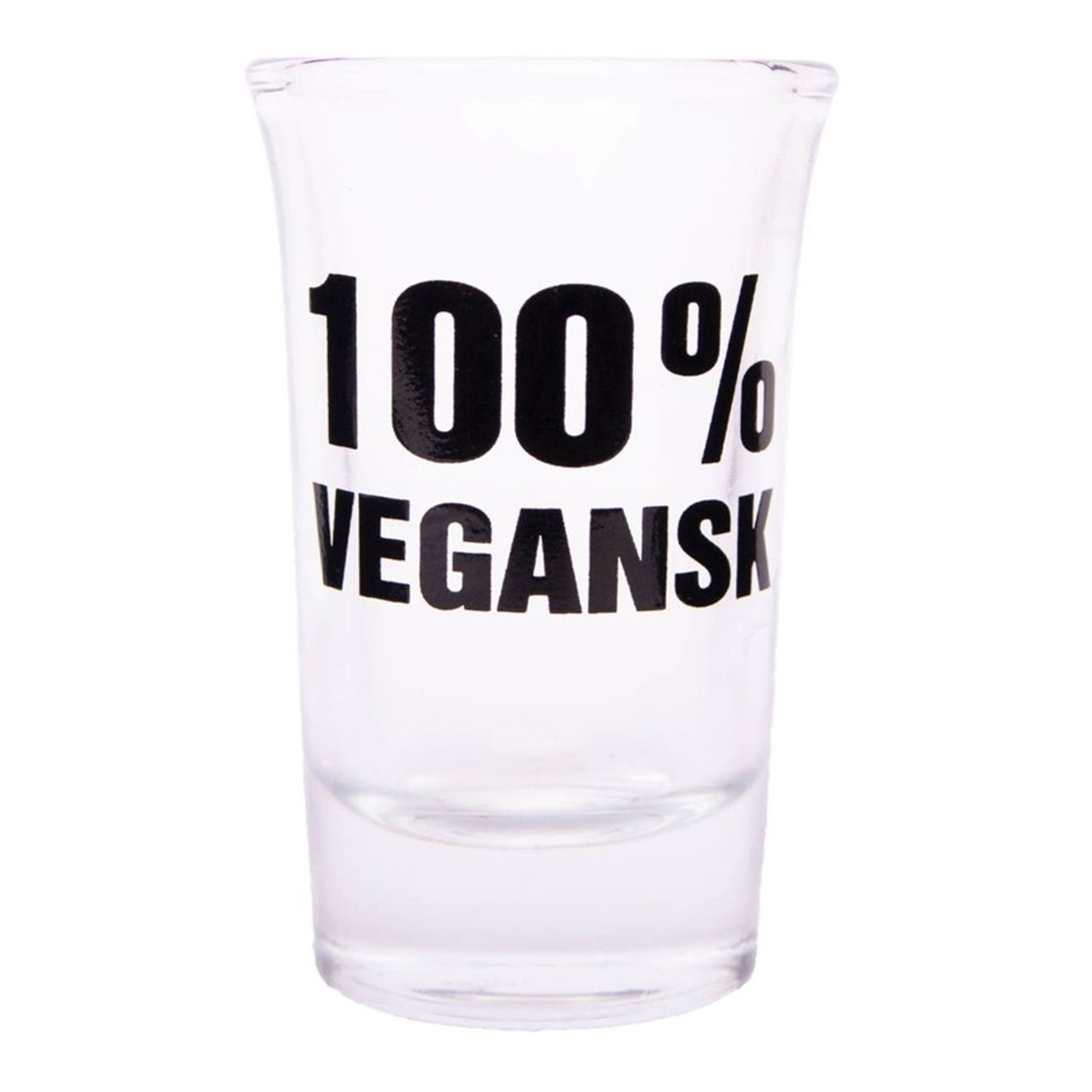 Snapseglas med Tekst - 100% Vegansk