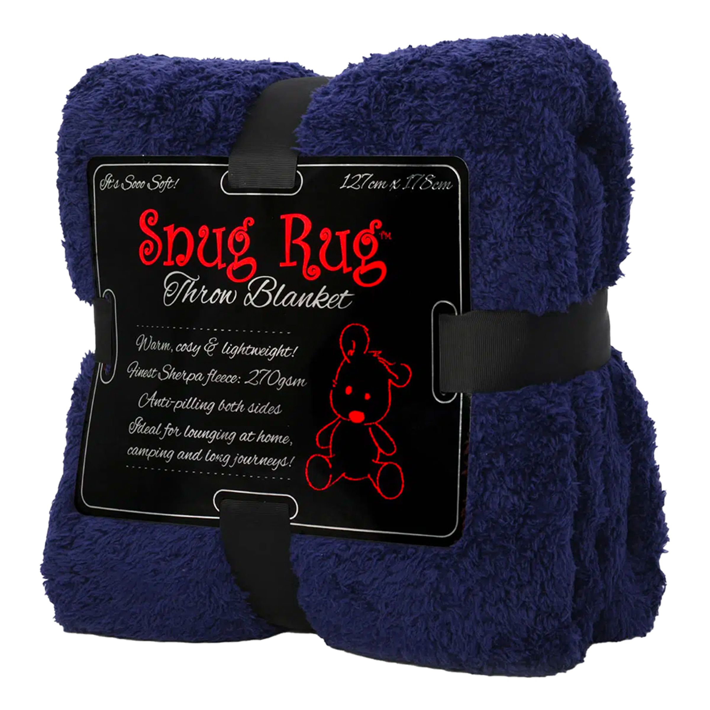 Snug Rug Fleecetæppe - Mörkblå