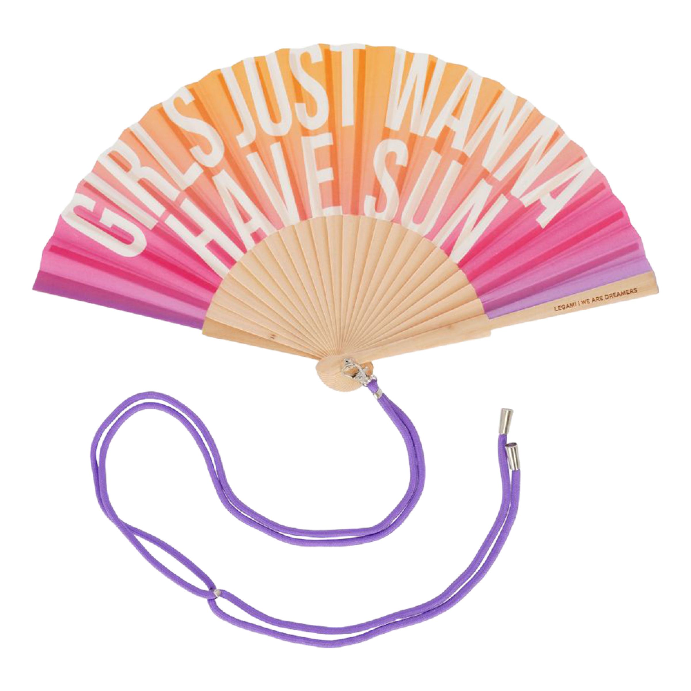 Solfjäder med Snöre Sunset | Hem - Maskerad - Tillbehör - Maskeradaccessoarer | Maskeradspecialisten