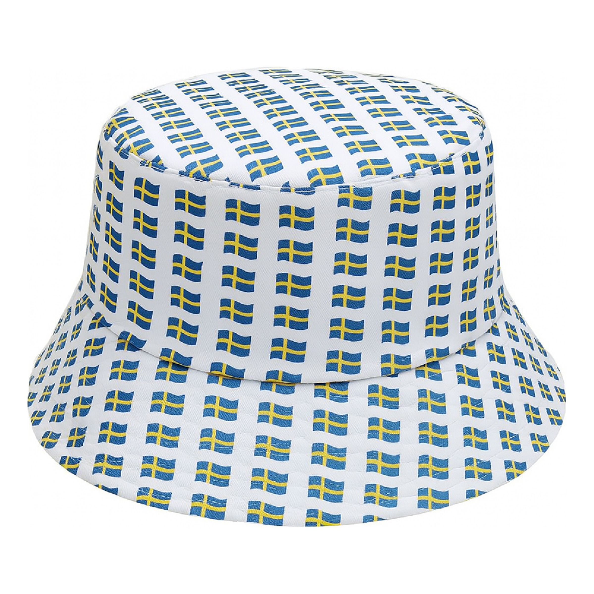 Solhatt med Svenska Flaggor - One size | Hem - Maskerad - Hattar - Vuxenhattar | Maskeradspecialisten
