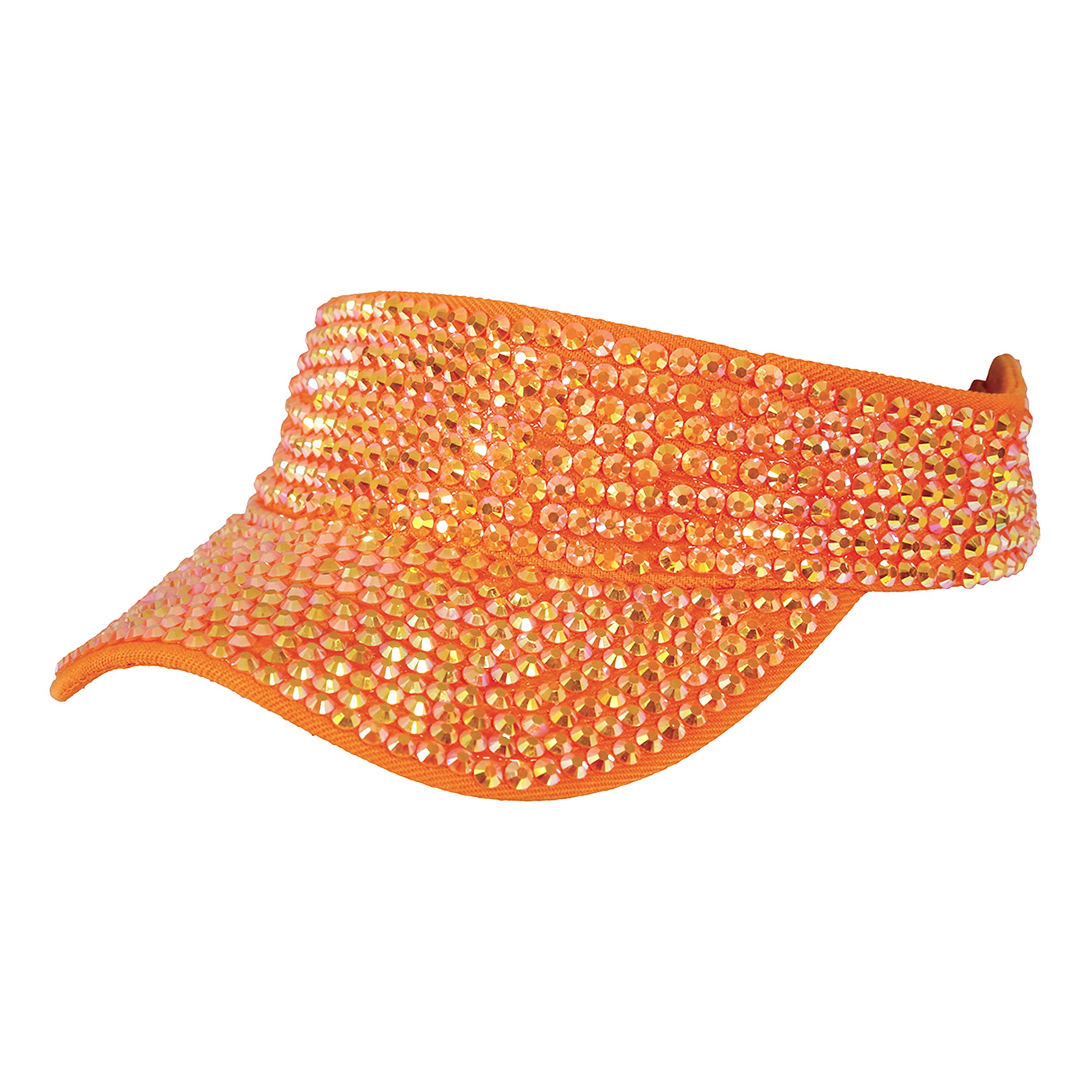 Solskærm med Strass Orange - One size
