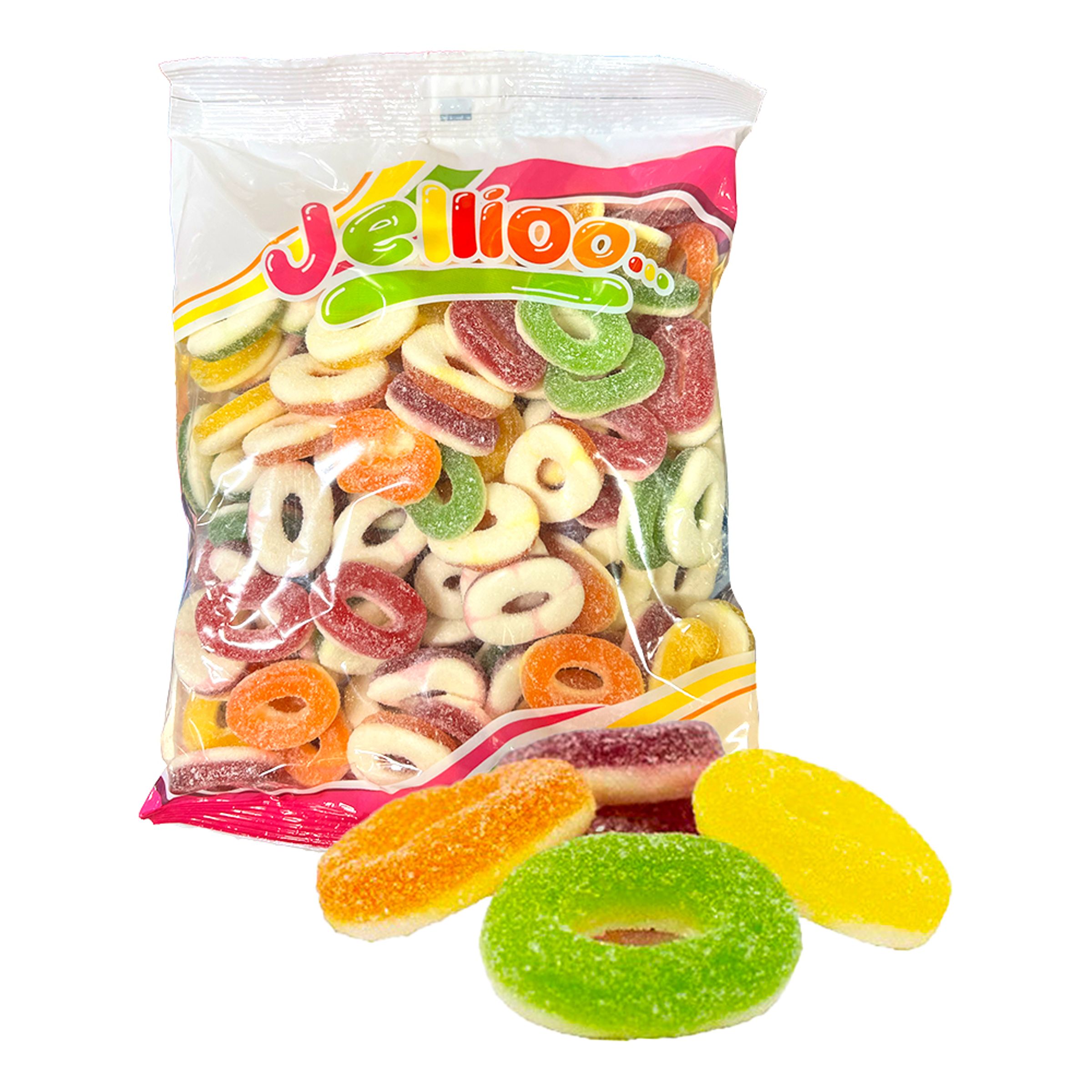 Jellioo Sour Rings Økonomipakke - 1 kg