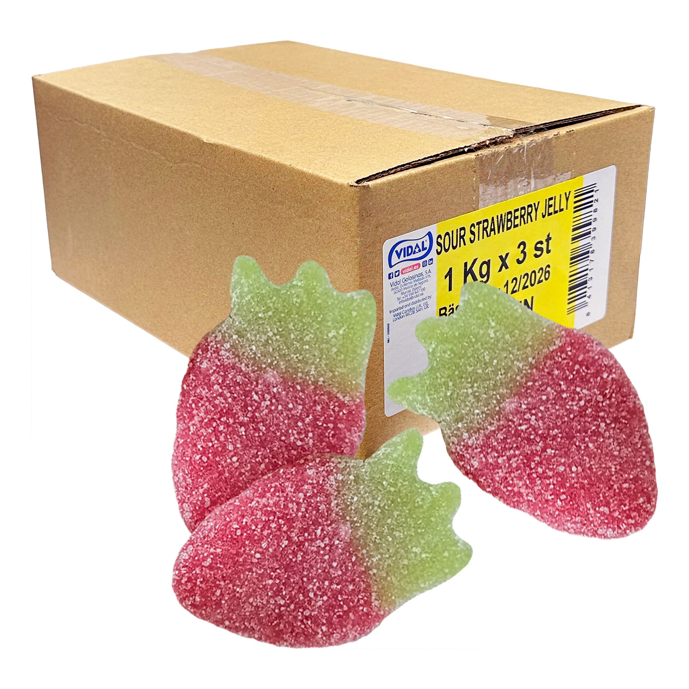 Sour Strawberry Storpack - 3 kg | Hem - Godis & Läsk - Godis - Surt Godis | Maskeradspecialisten