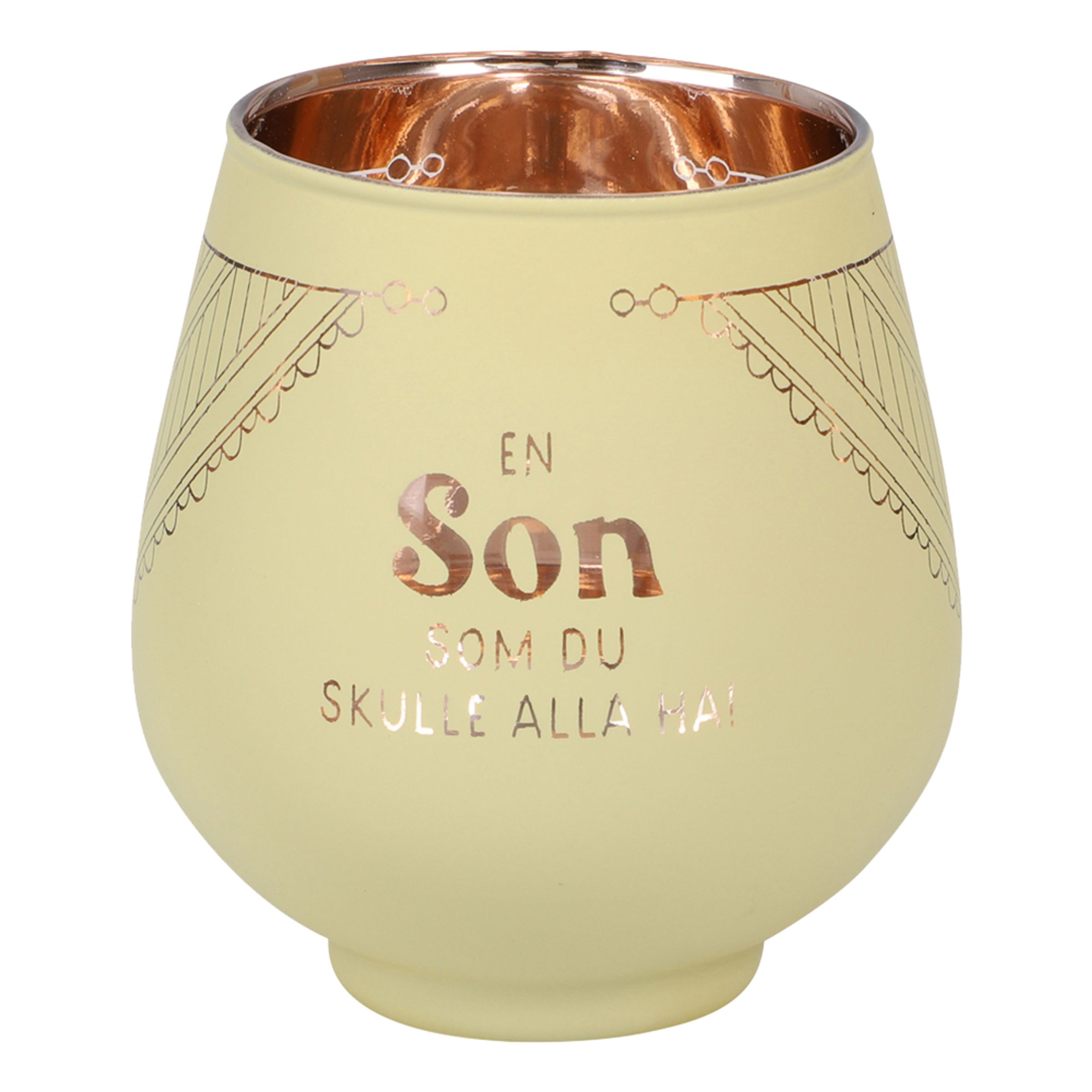 Ljuslykta Spegelglas med Text - Son | Hem - Teman - Presenter - Present till Pappa | Pryloteket
