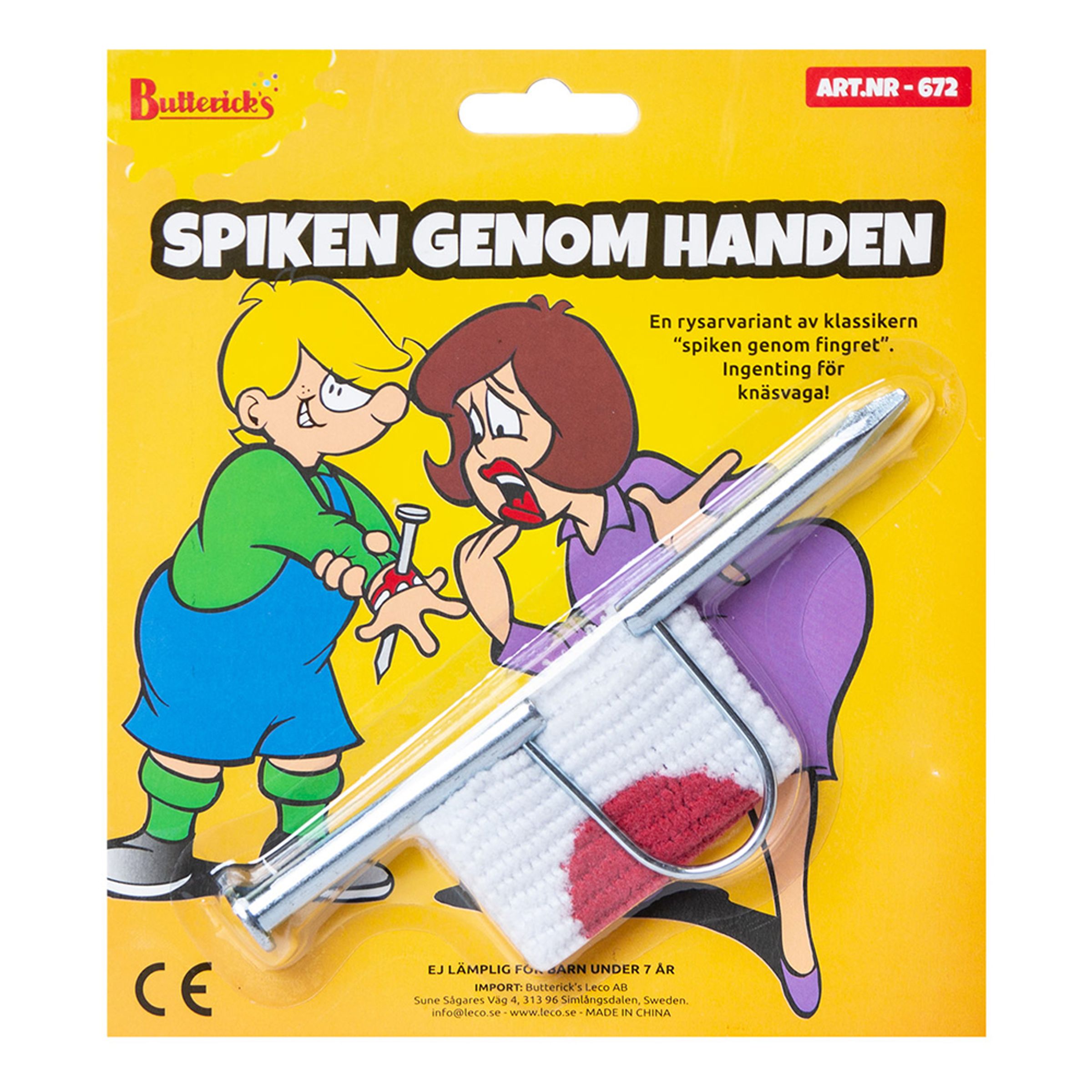 Butterick's Sømmen Gennem Hånden Spøg & Skæmt-artikel