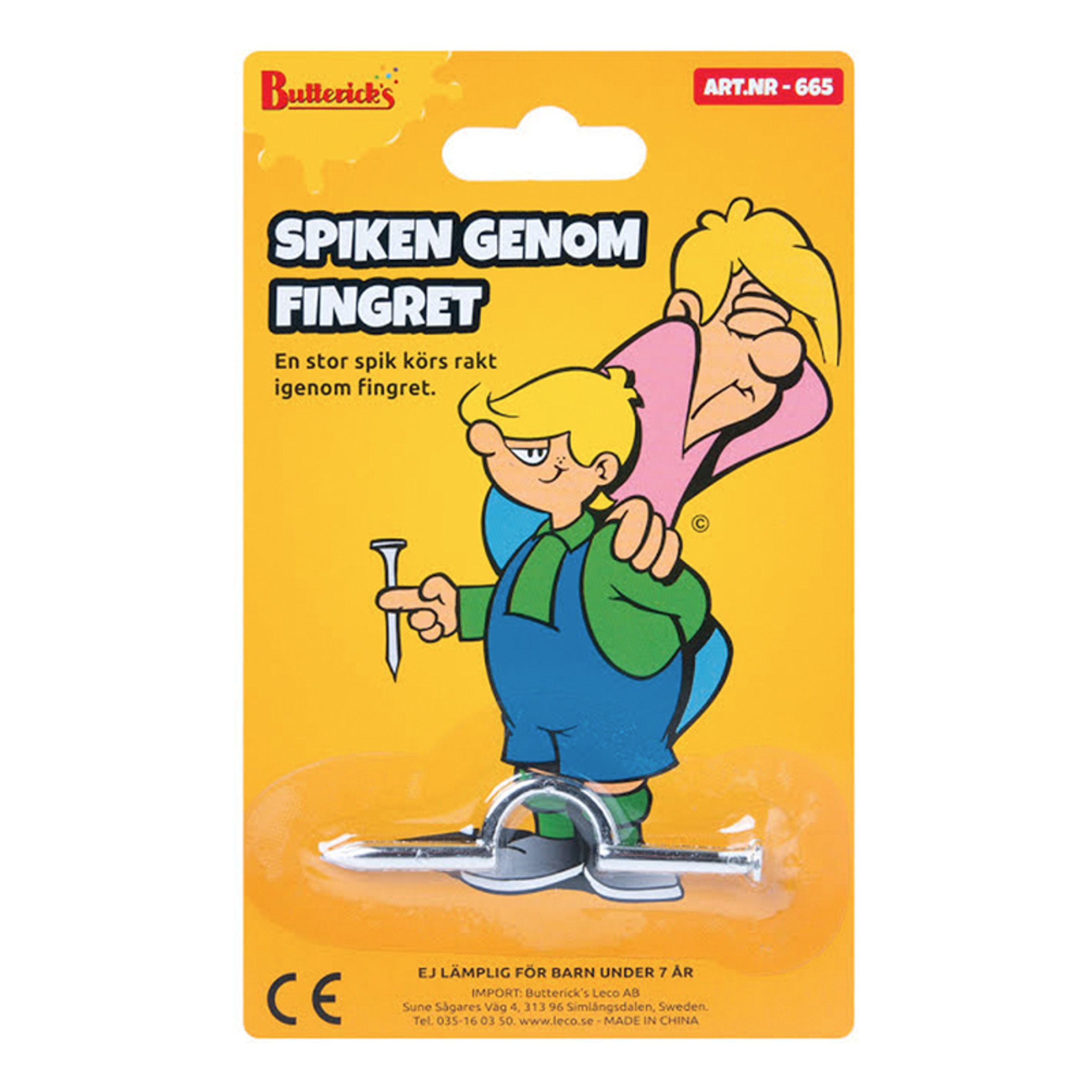 Buttericks Spiken Genom Fingret Skämtartikel | Hem - Teman - Presenter - Barnpresenter | Pryloteket
