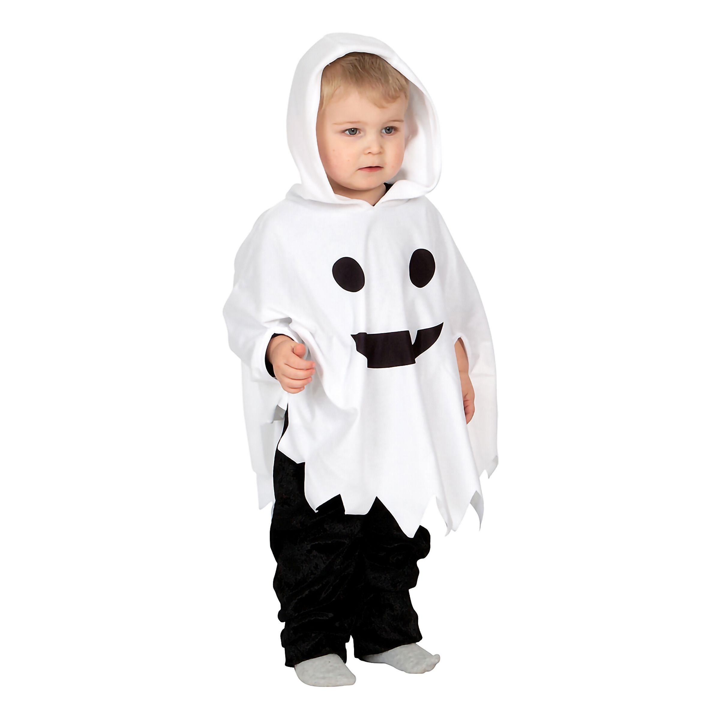 Spöke Poncho Barn Maskeraddräkt - 2-3 år
