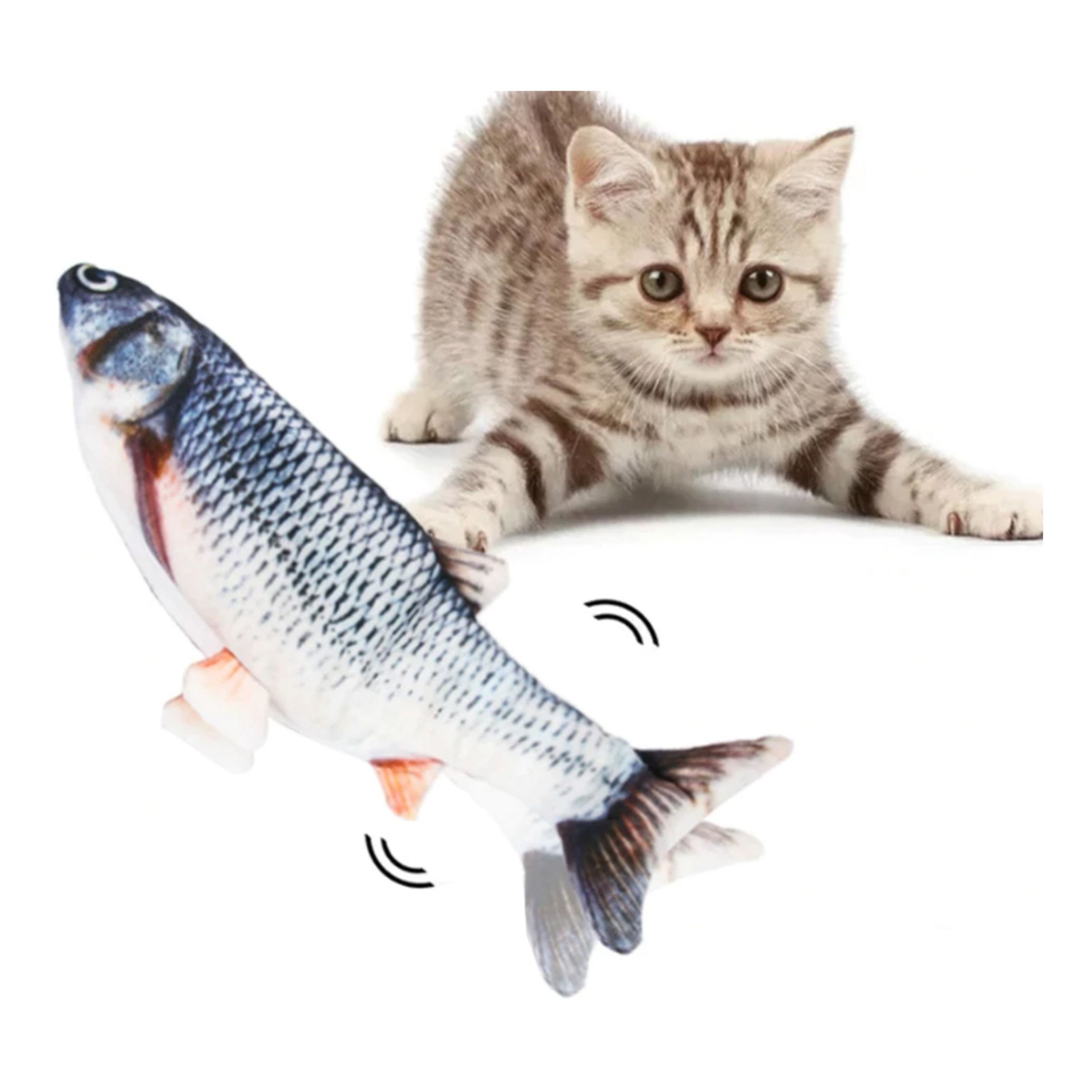 Sprællende Fisk Kattelegetøj