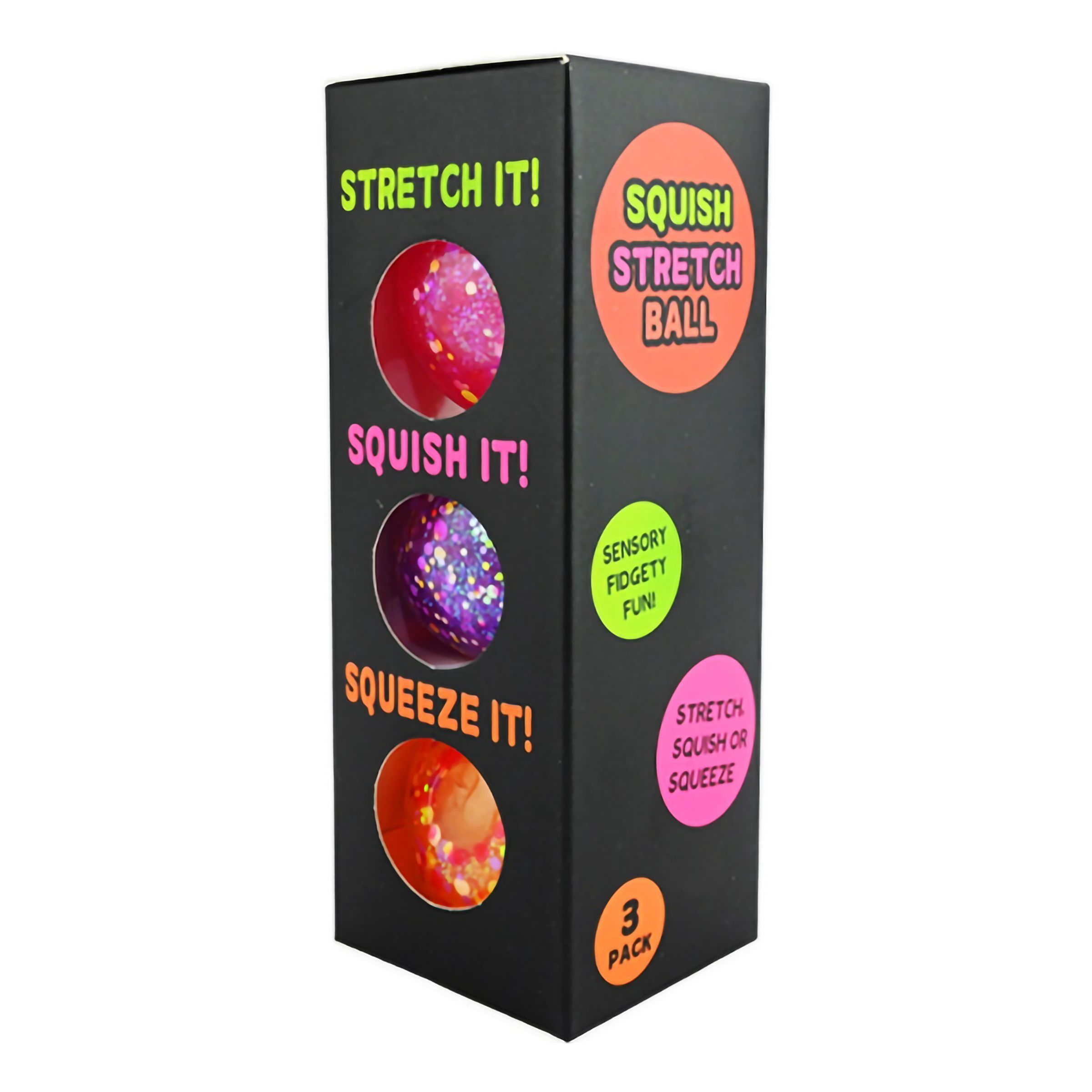 Squeeze Balls Glitter - 3-pak
