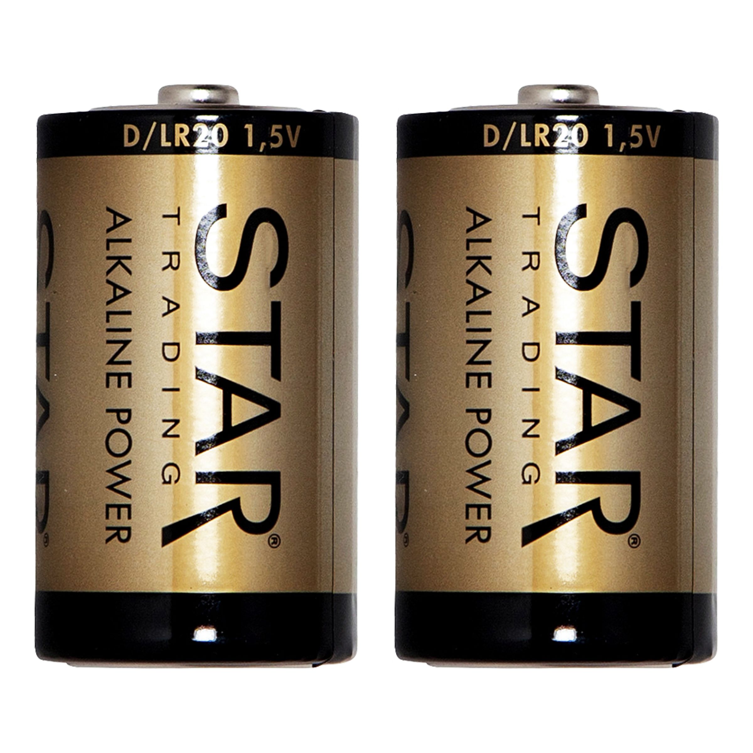 ST Power Alkaline D-batterier - 2-pak