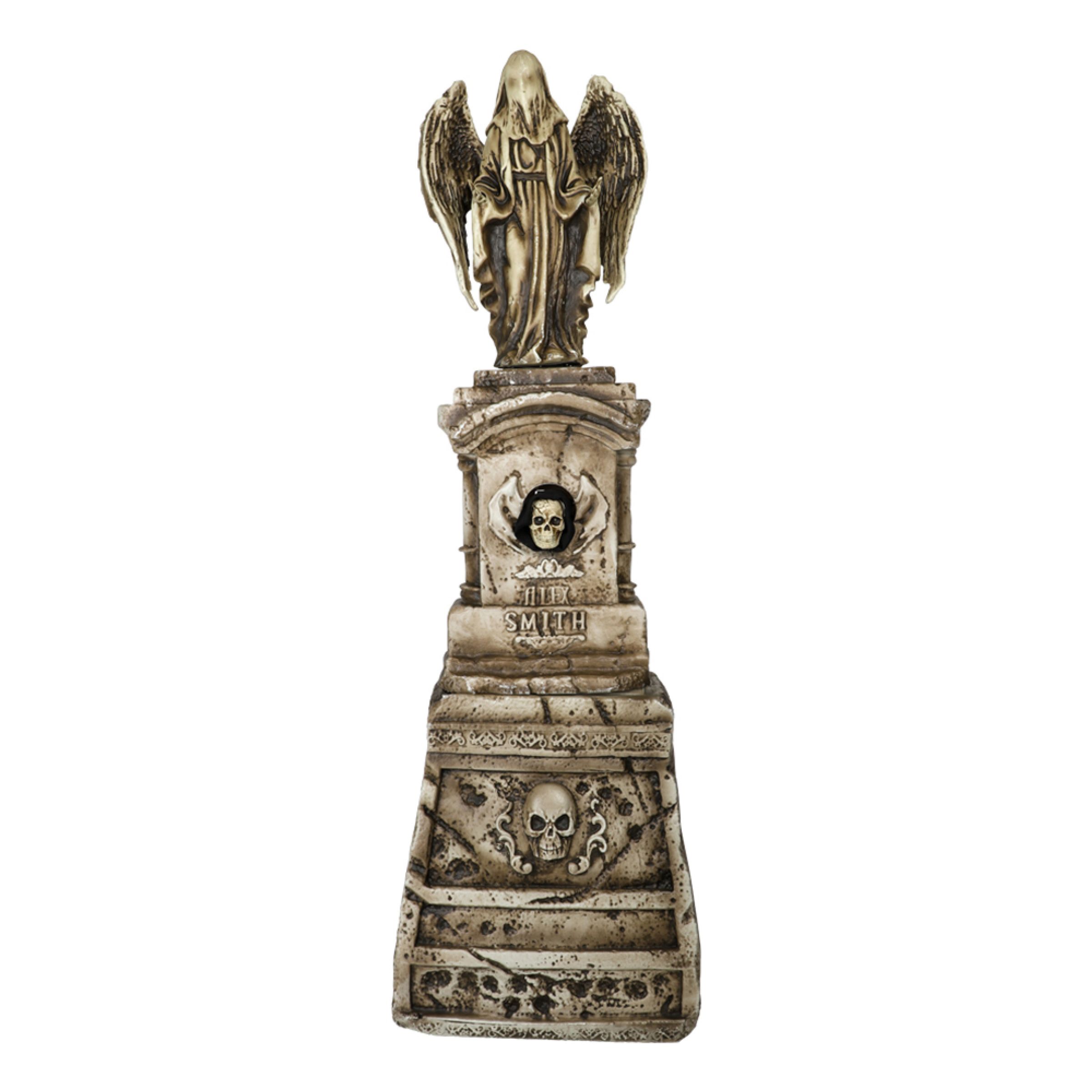 Statue med Animeret Dødningehoved Prop
