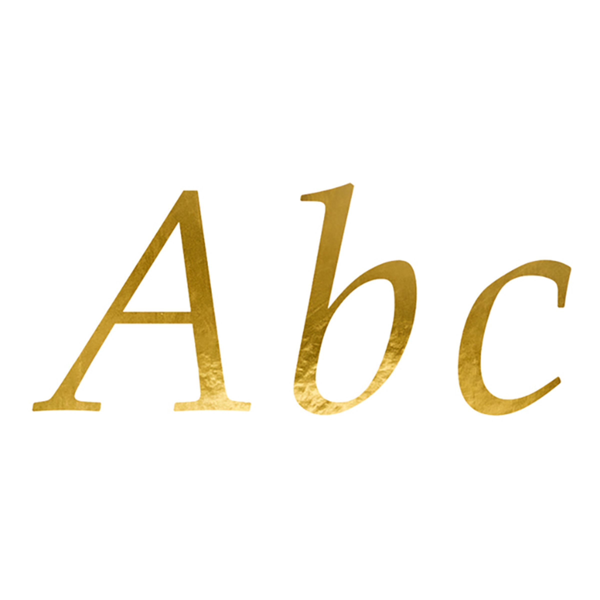 Stickers Bogstaver Guld Metallic
