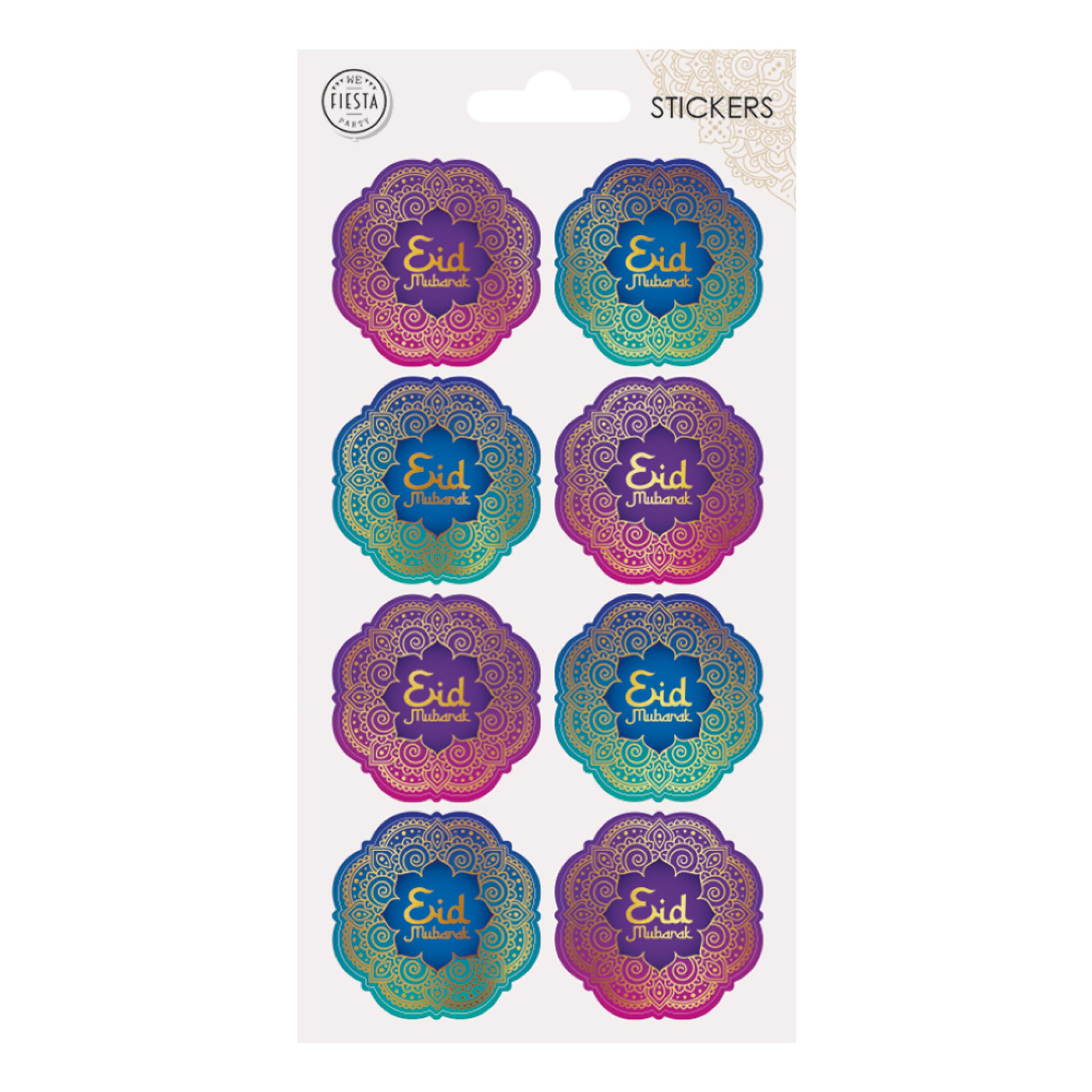 Stickers Eid Mubarak - 8-pak