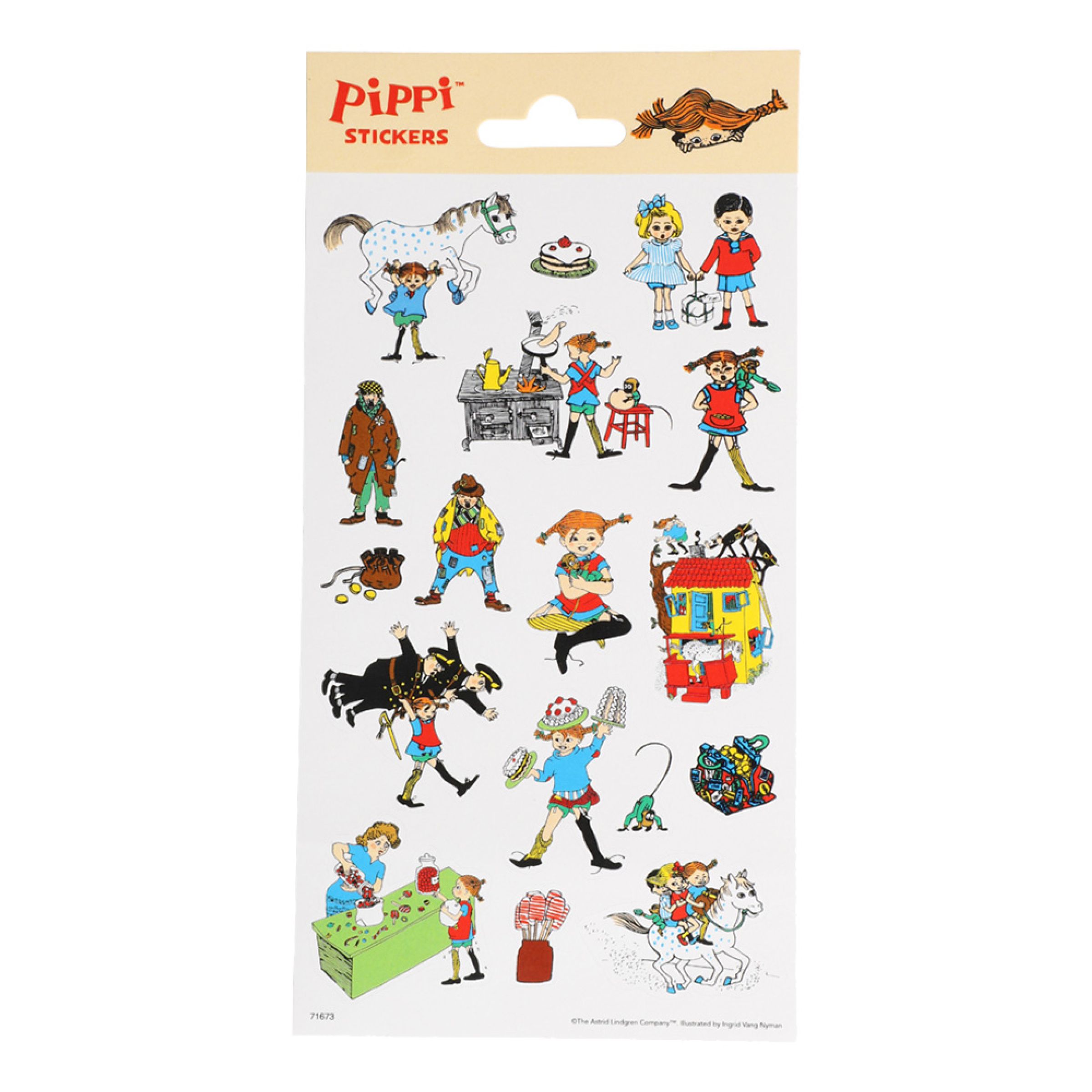 Stickers Pippi Langstrømpe