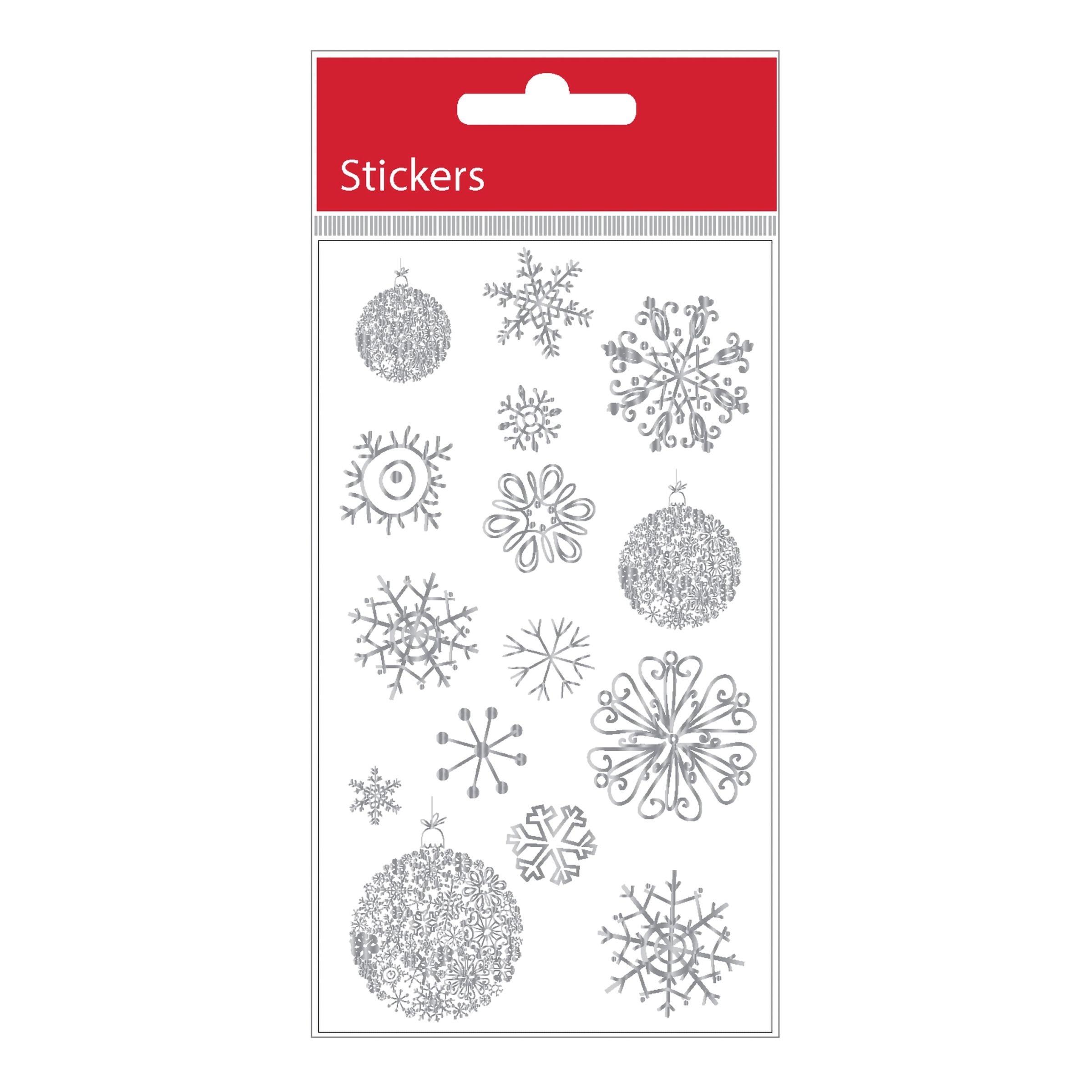 Stickers Snefnug Sølv