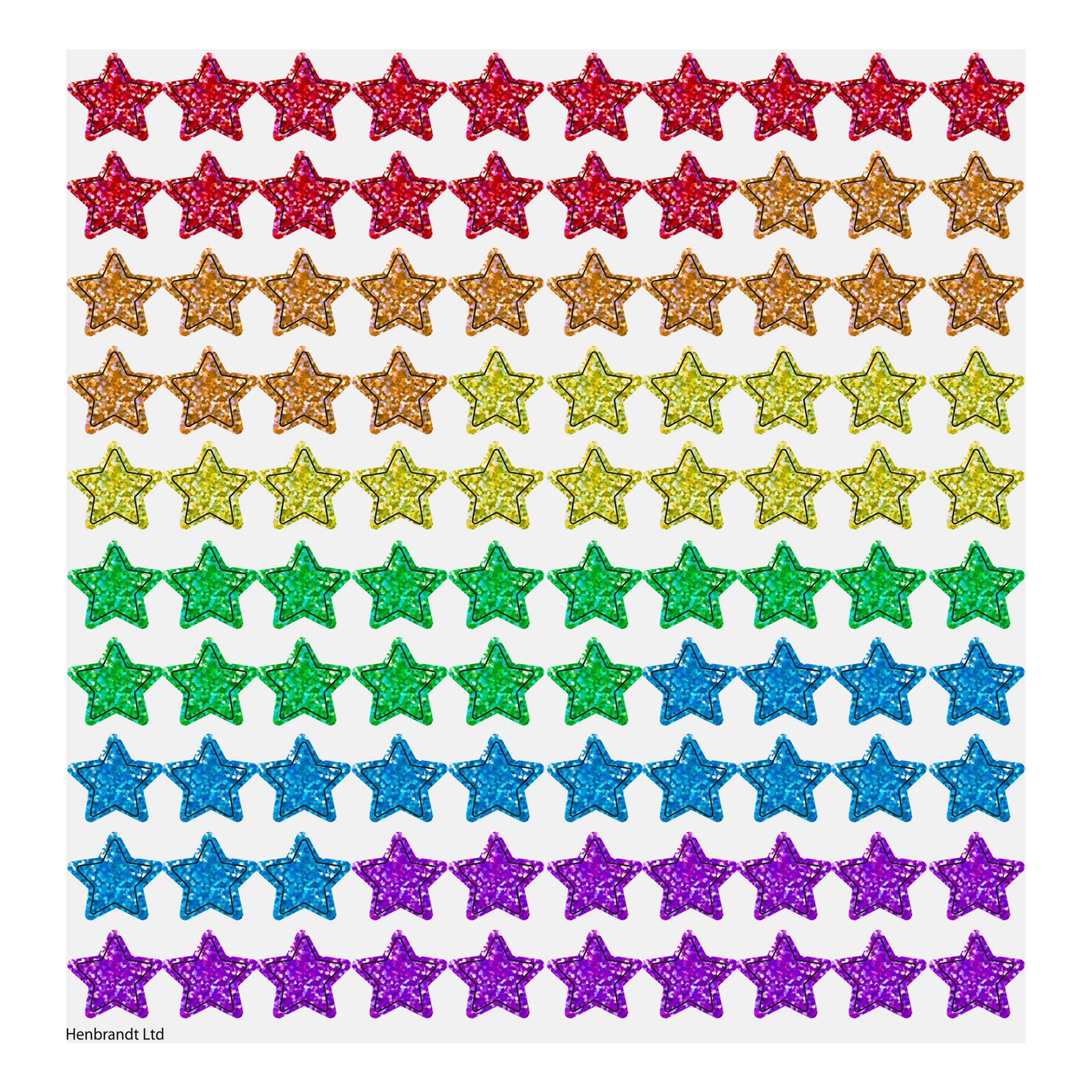 Stickers Stjerner Holografiske Farvemix