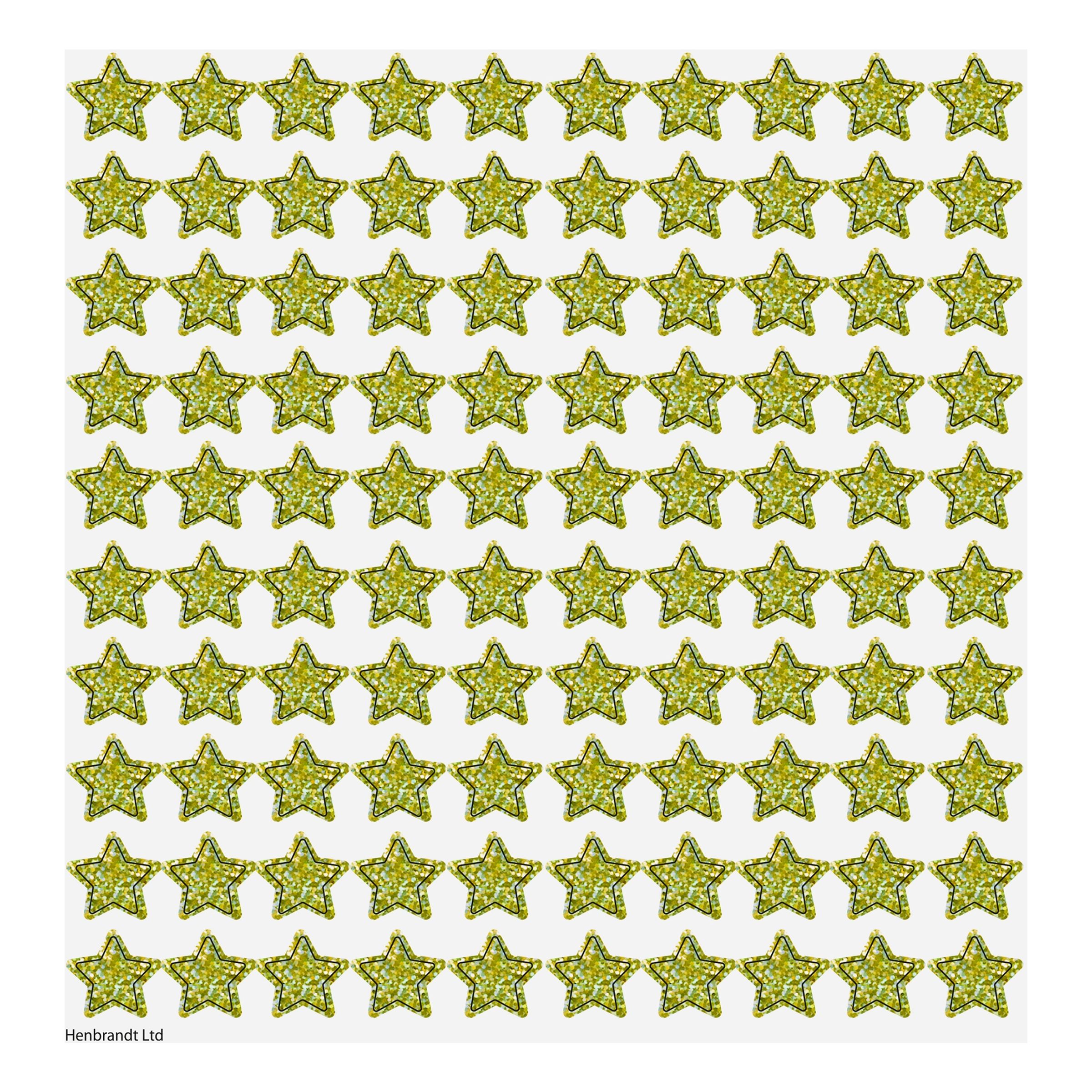 Stickers Stjerner Holografiske Guld