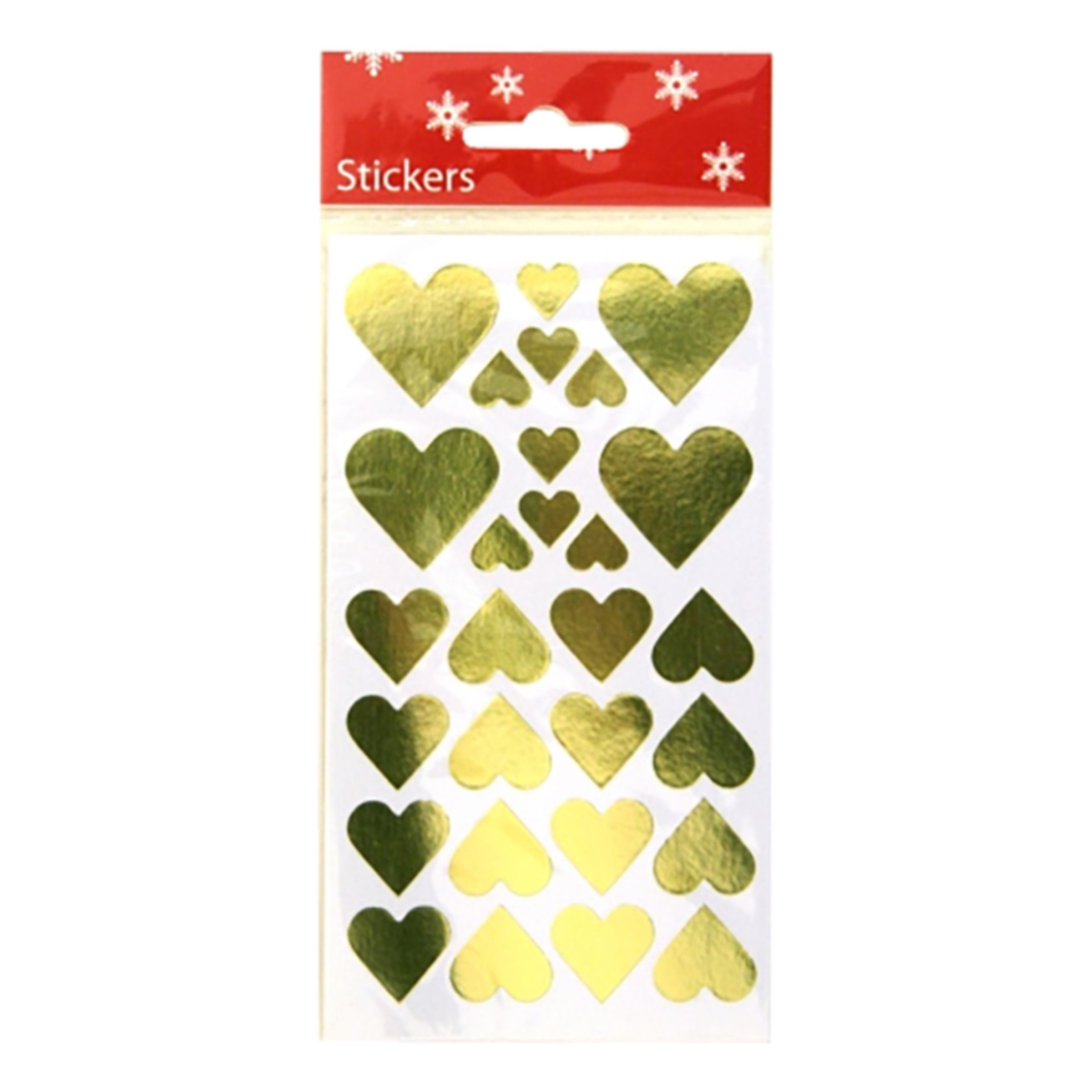Stickershjerter Guld