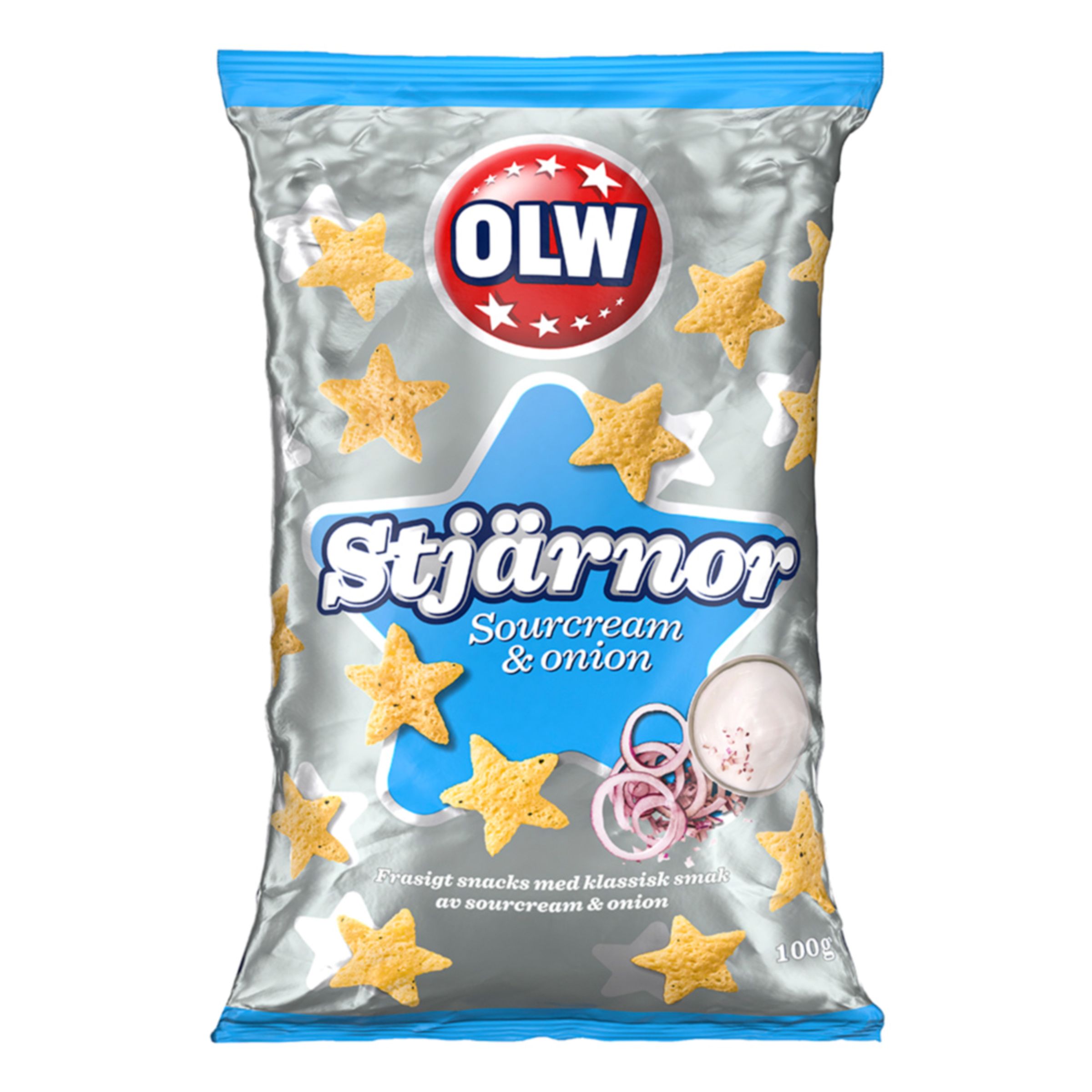 OLW Stjerner Sourcream & Onion - 100 g