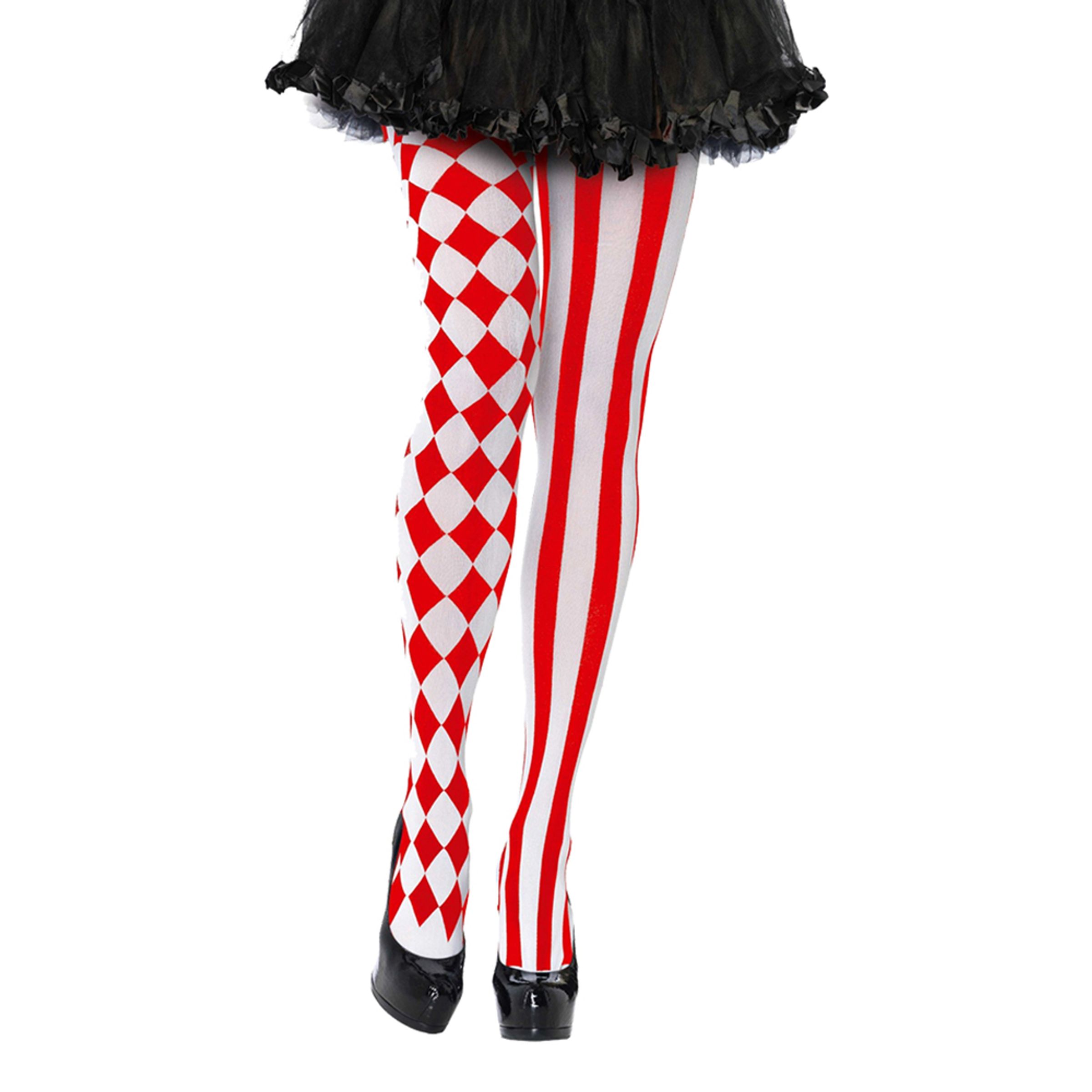 Strømpebukser Harlequin Røde Deluxe - One size