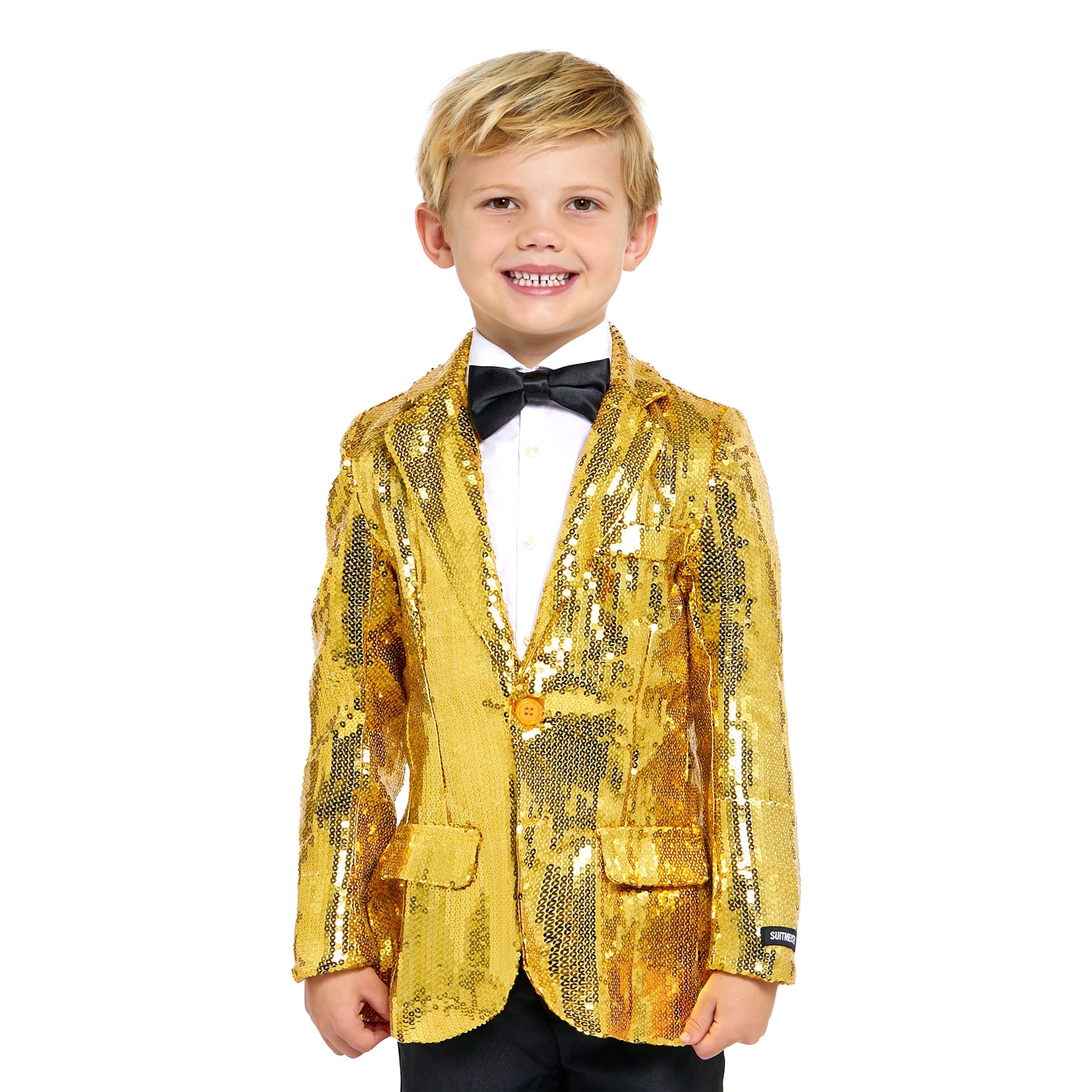 Suitmeister Boys Pailletblazer Guld - Large