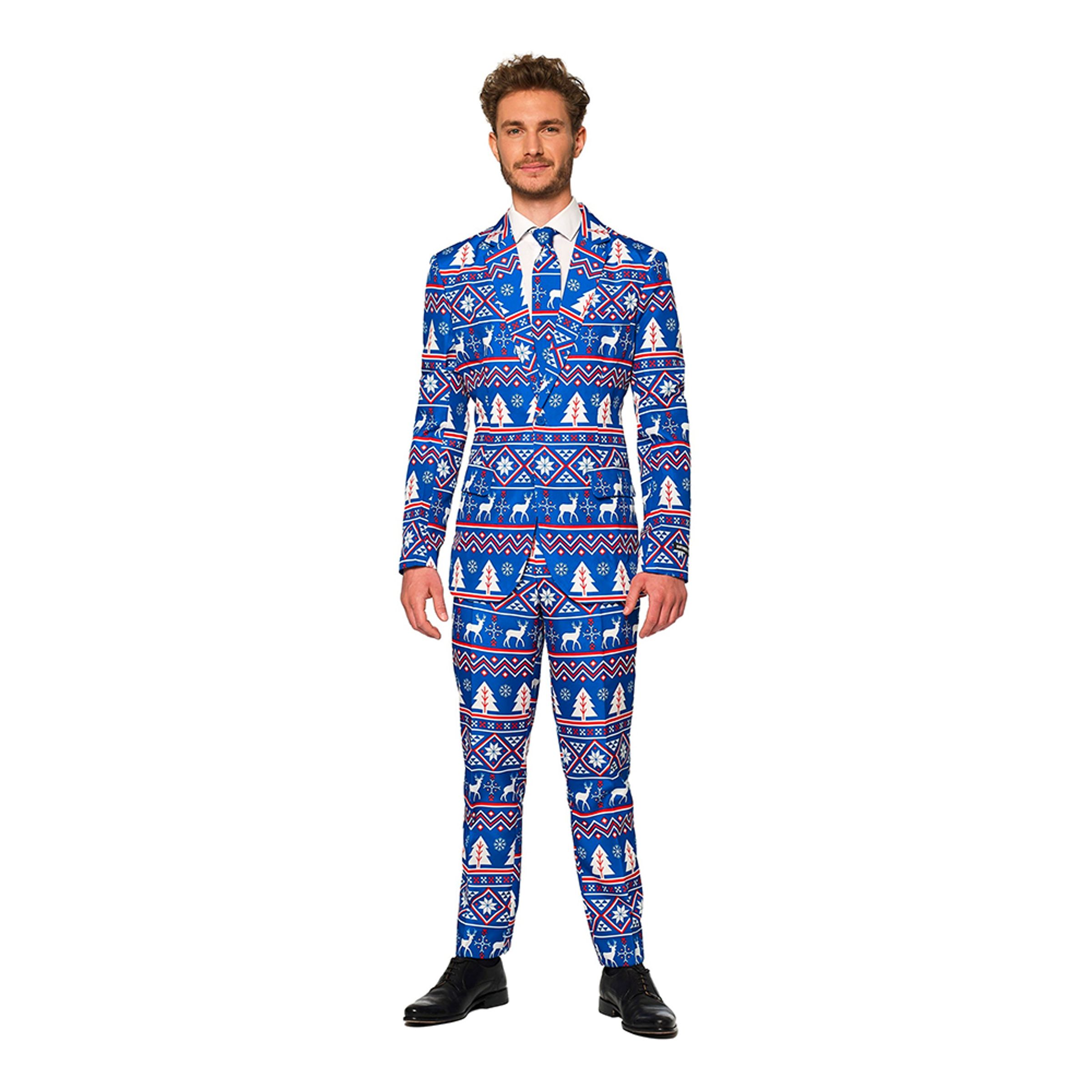 Suitmeister Christmas Blue Nordic Jakkesæt - Small