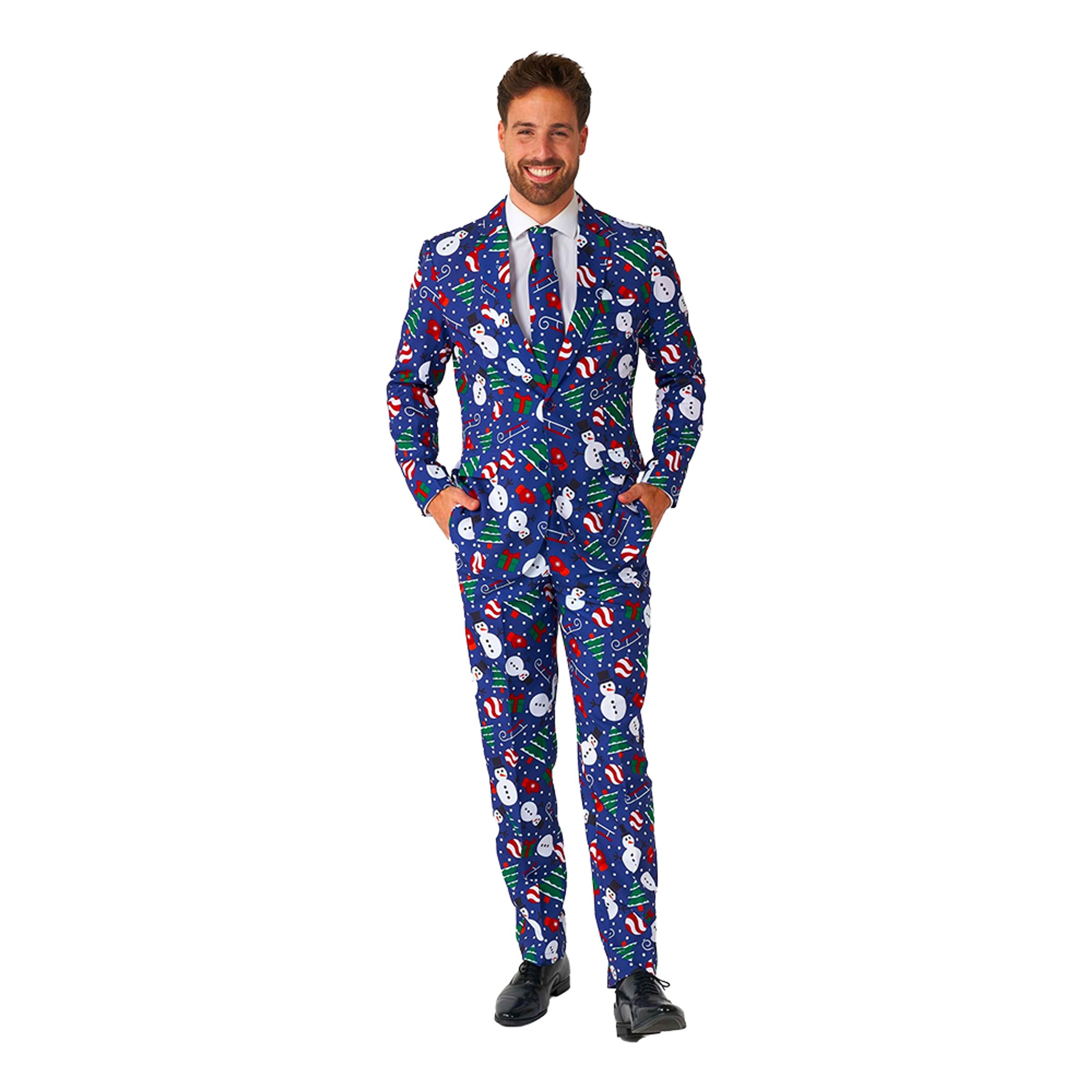 Suitmeister Christmas Snowman Blå Kostym - Medium