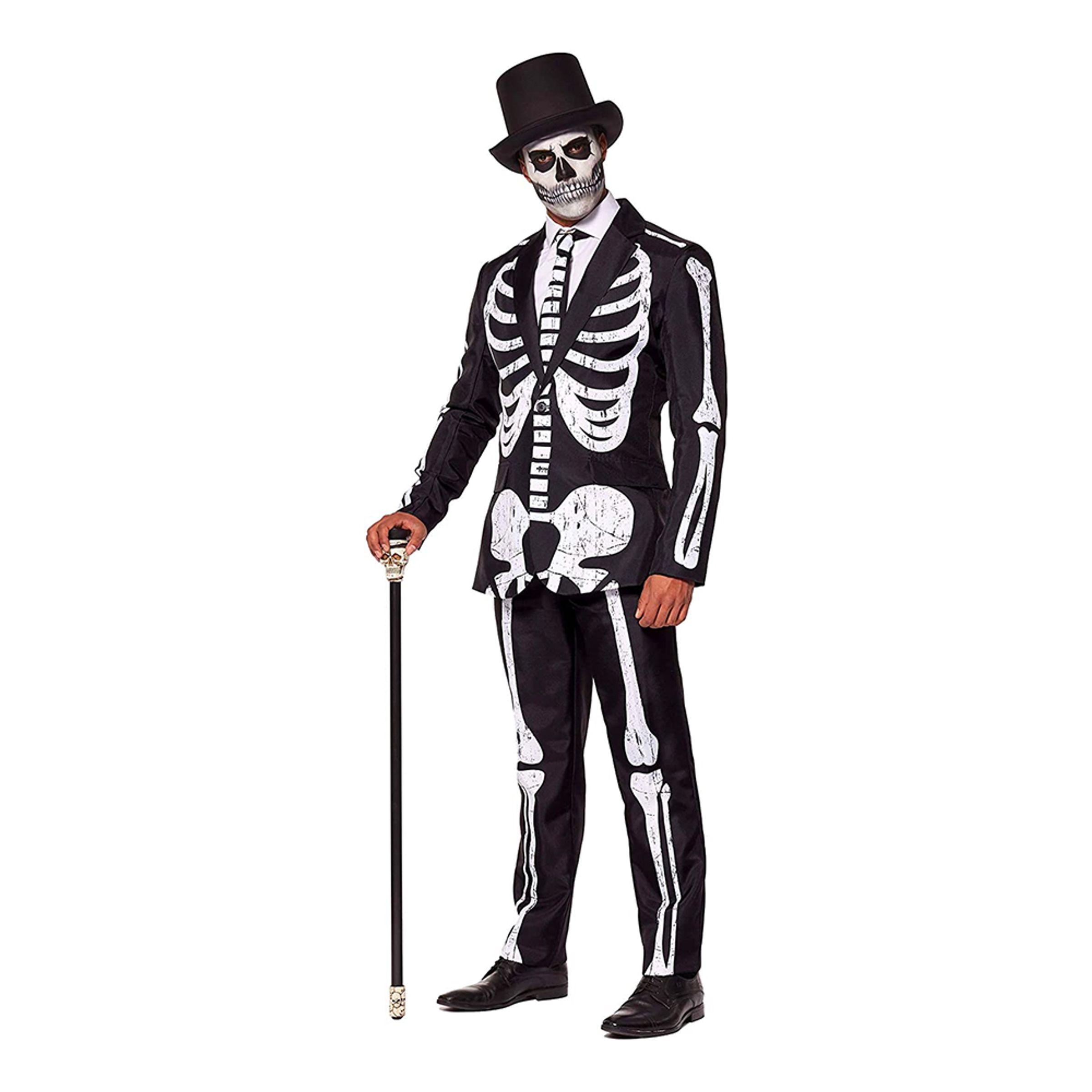 Suitmeister Skeleton Grunge Black Jakkesæt - Small