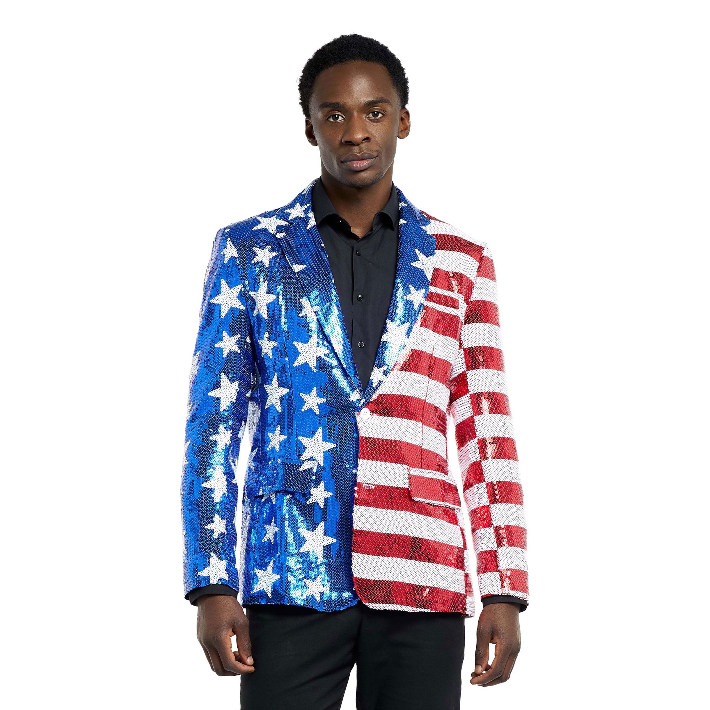 Suitmeister Stars & Stripes Paljett-dressjakke - XX-Large