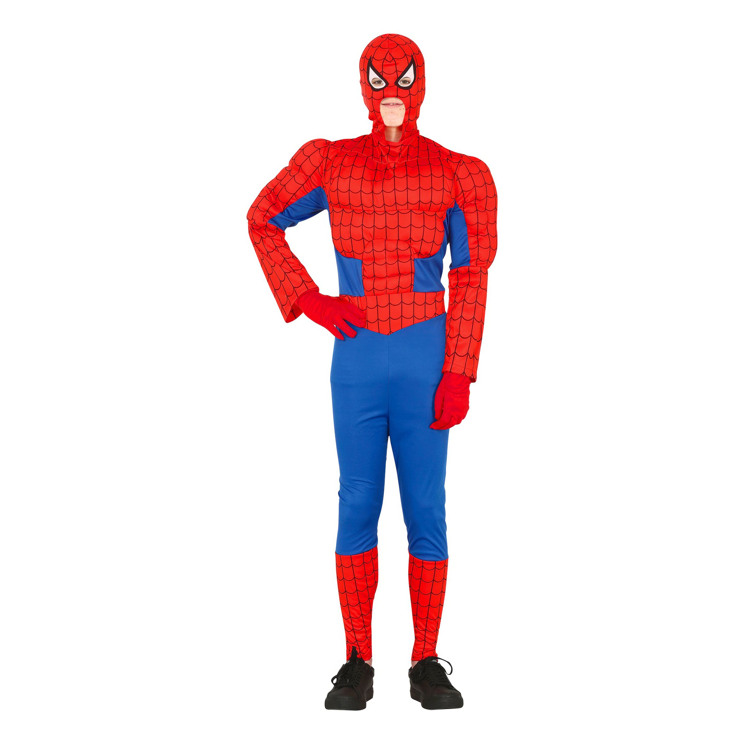 Superspindel med Muskler Teen Maskeraddräkt - One size