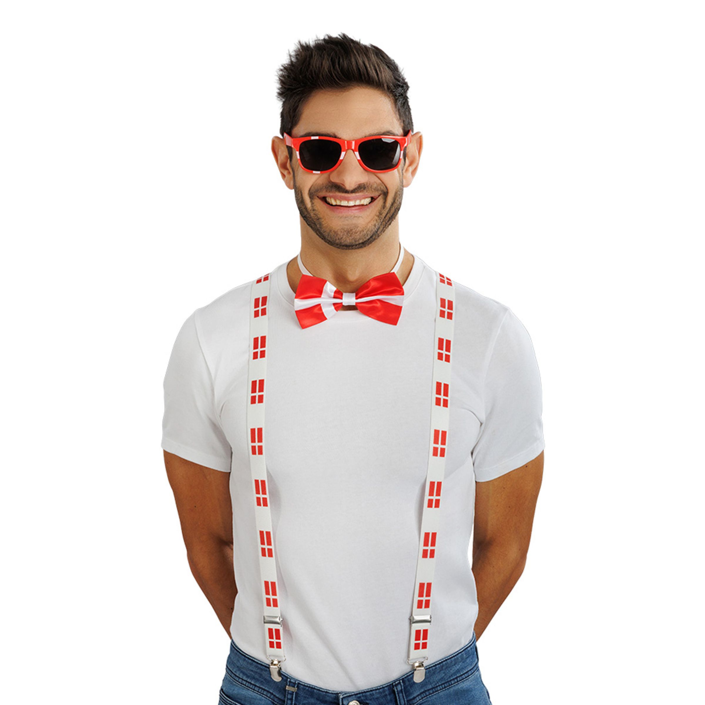 Supporterkit Danmark - One size | Hem - Maskerad - Tillbehör - Tillbehörskit | Pryloteket