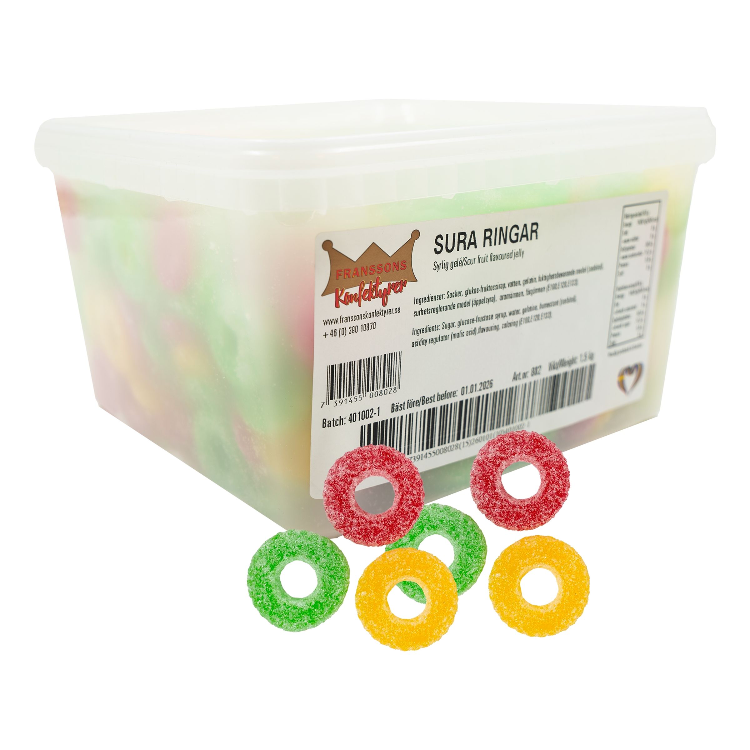 Sure Ringer Storpakning - 1,5 kg
