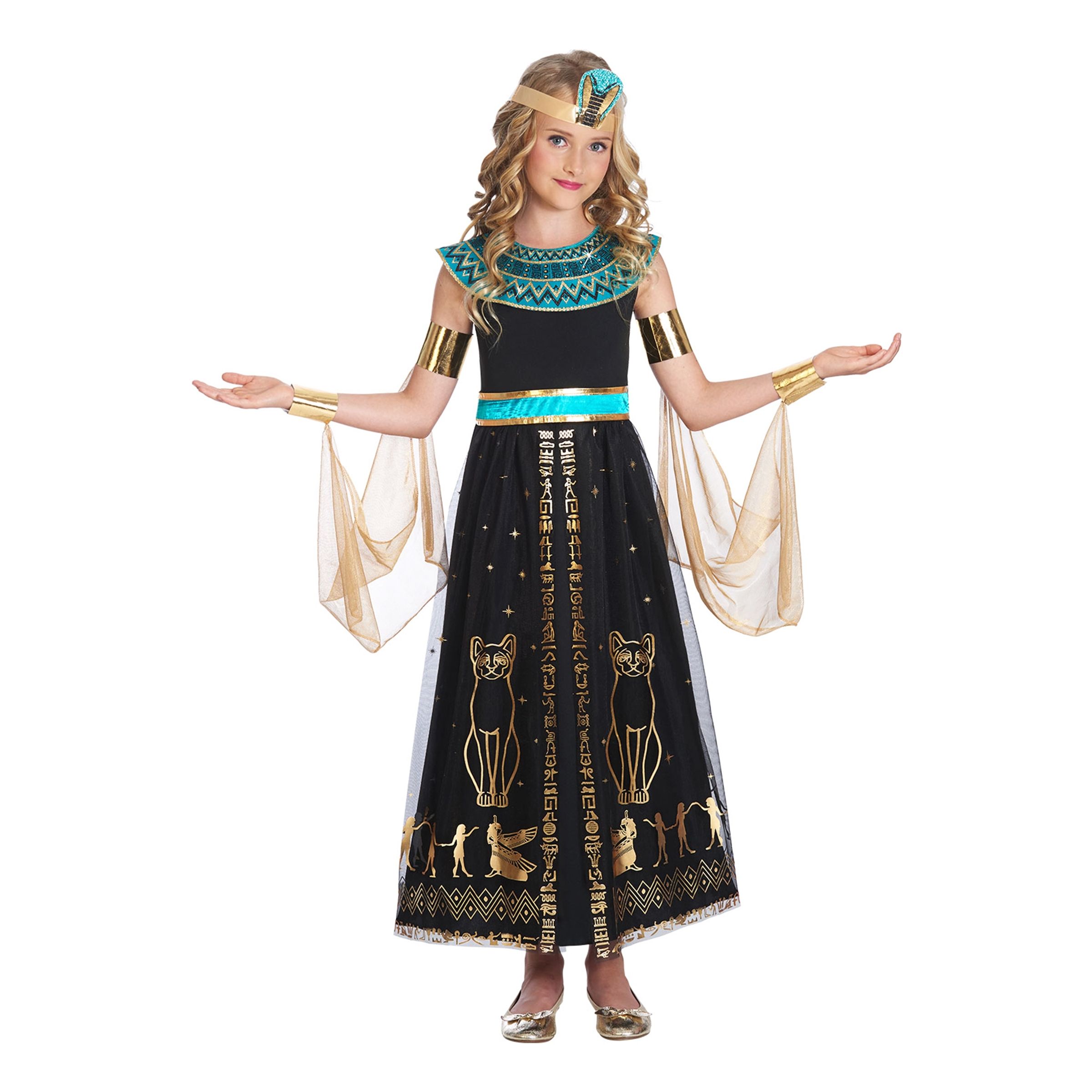 Sort Kleopatra Børnekostume - Small