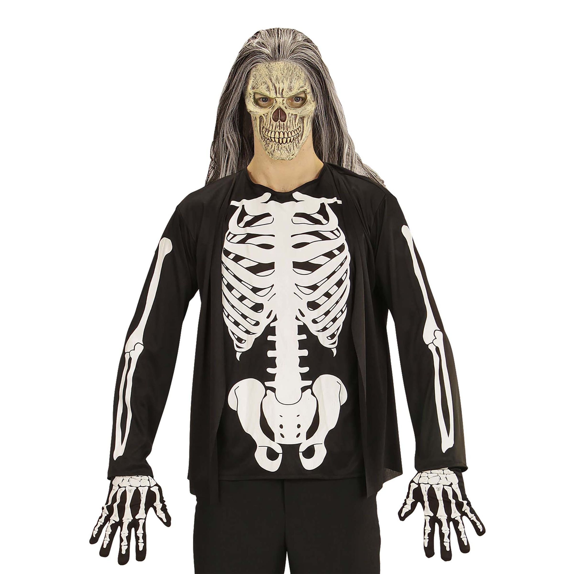Sort Bluse Skelet - Medium/Large