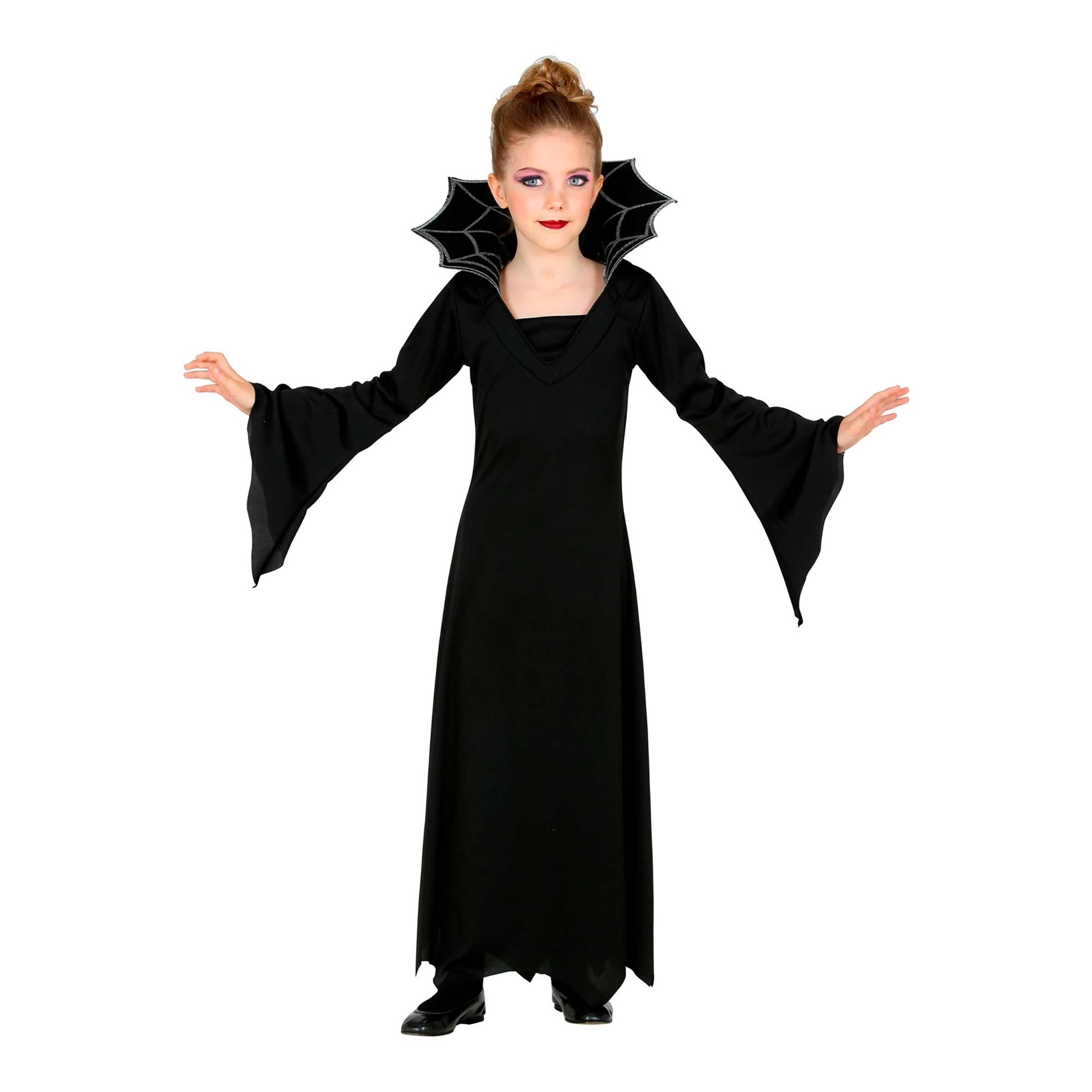 Svart Vampyra Barn Maskeraddräkt - Medium