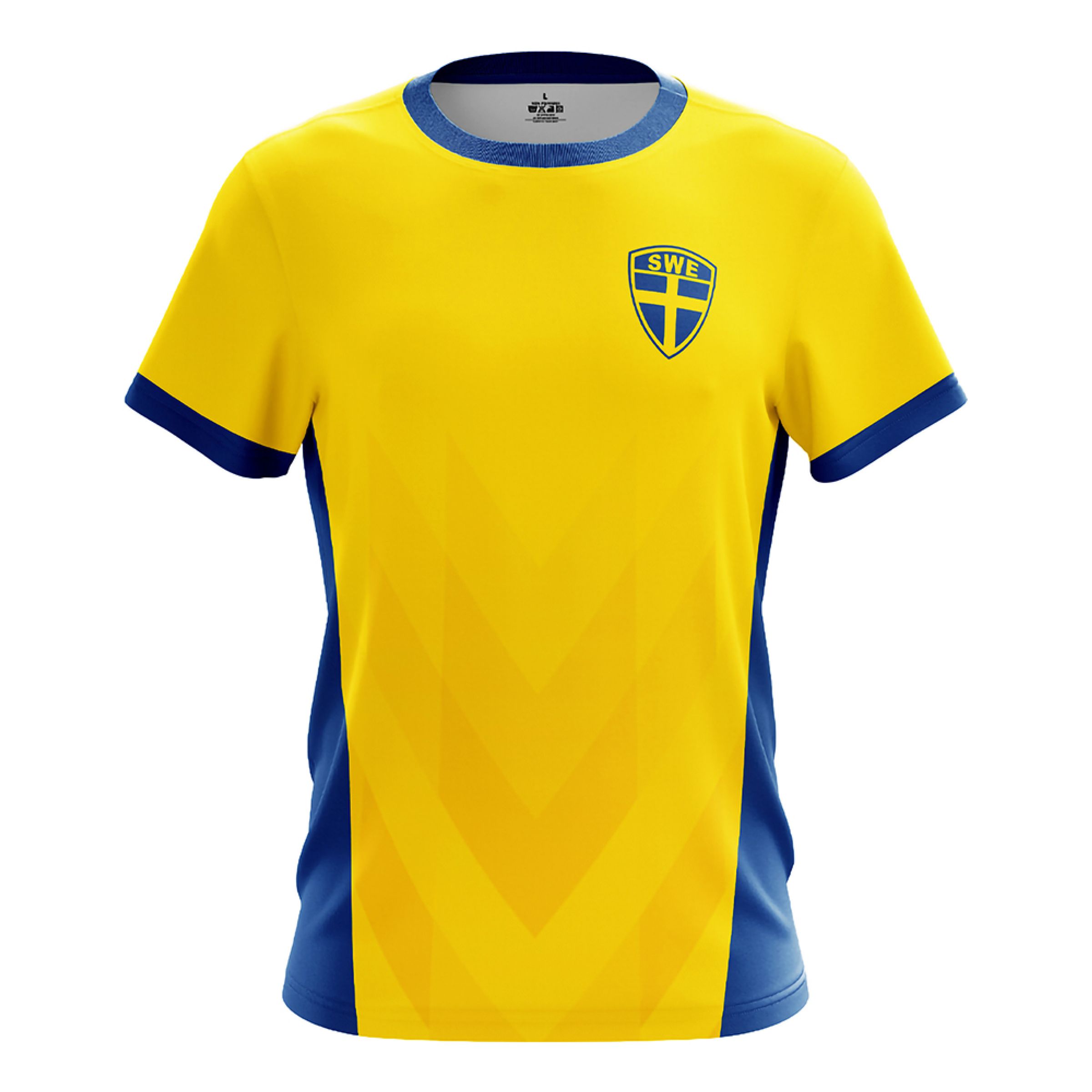 T-shirt Sverige Supportertrøje Premium - Large