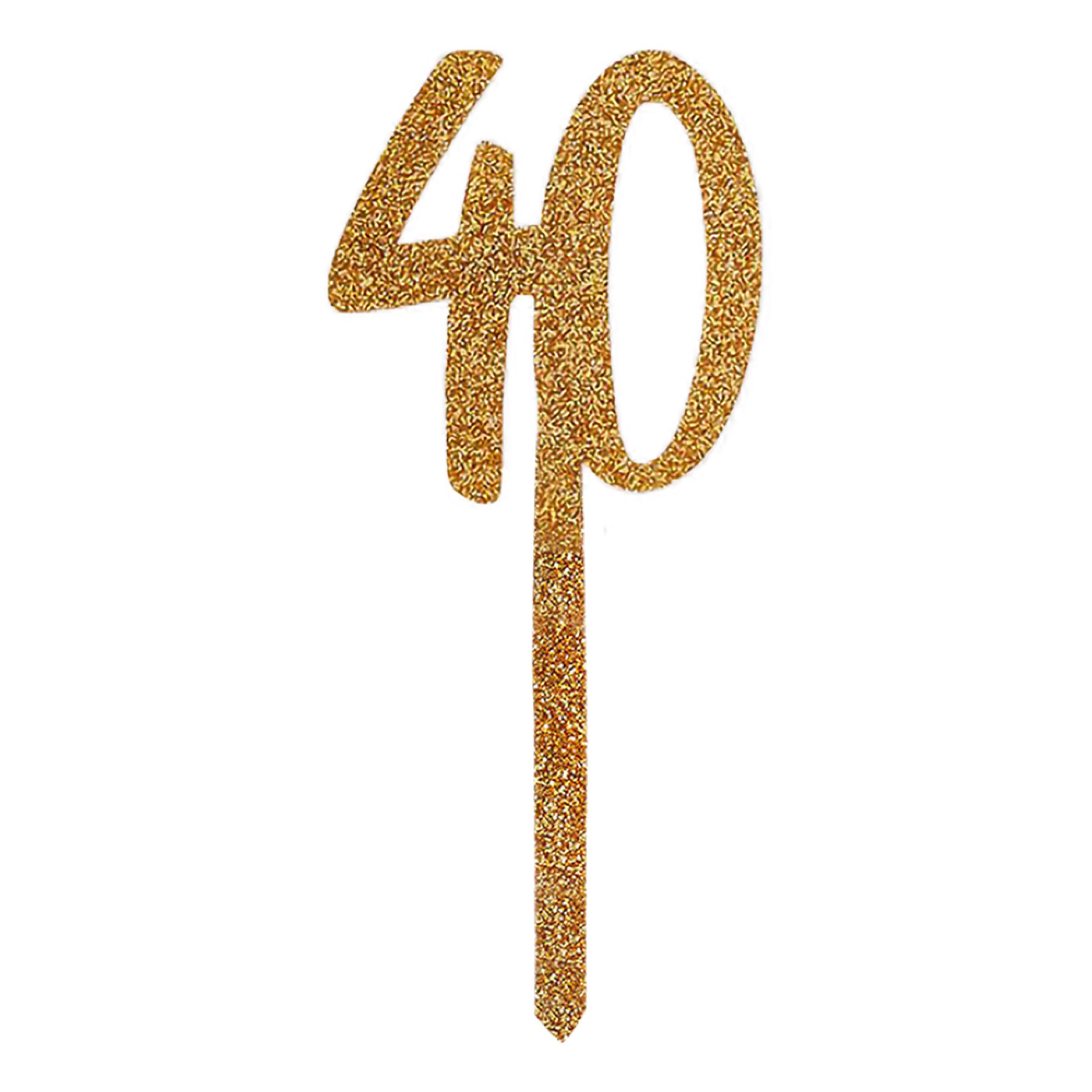 Kagedekoration 40 Guld i Akryl