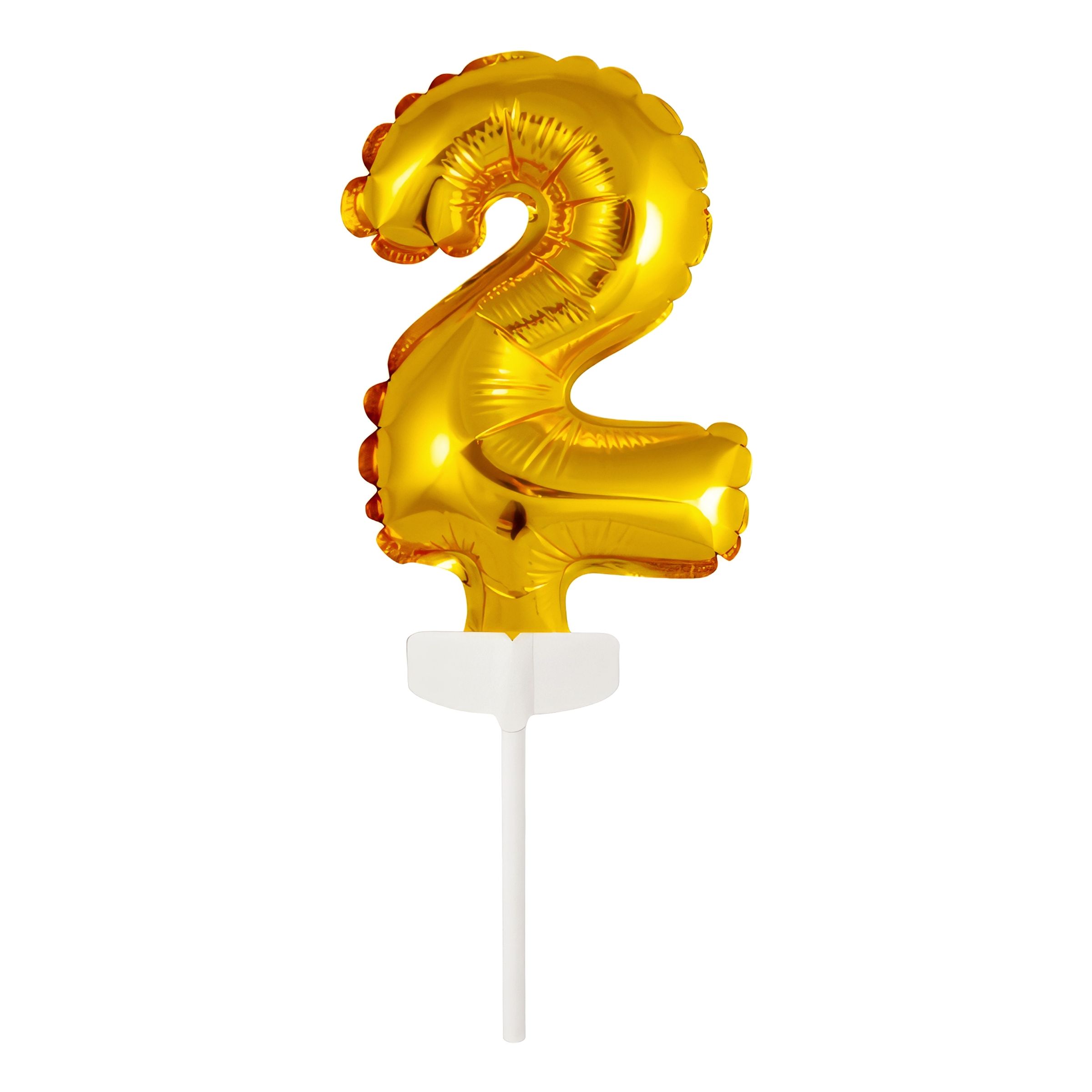 Kagedekoration Talballon Mini Guld - Tal 2