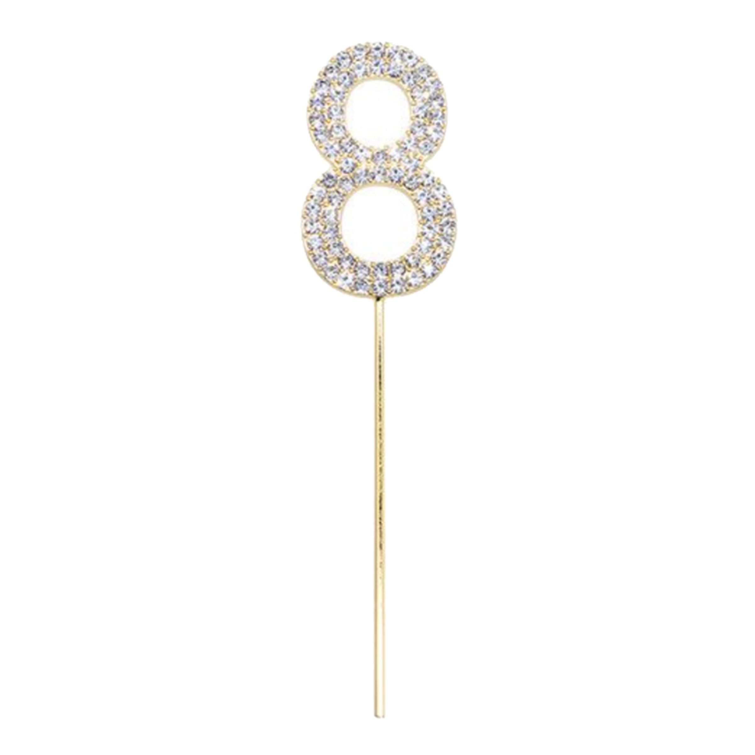 Kagedekoration Tal Diamanter Guld - Tallet 8