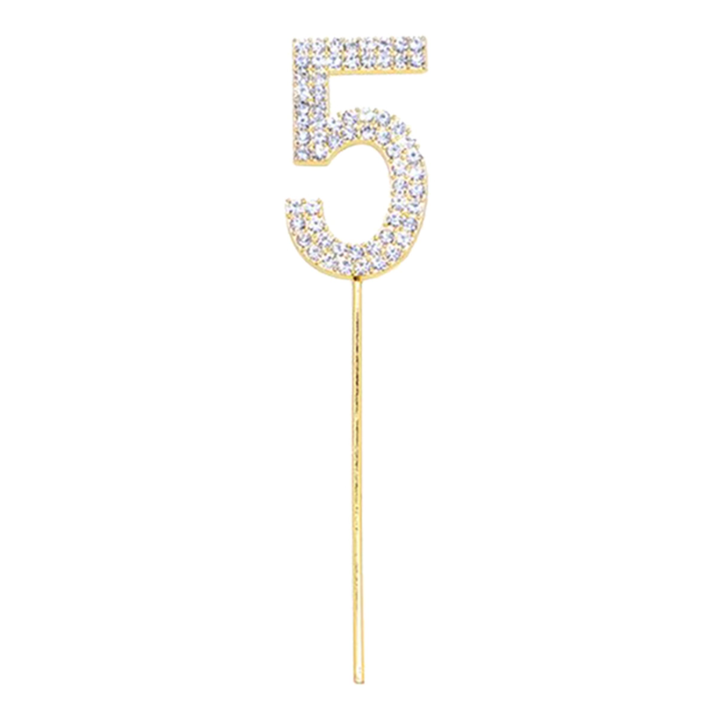 Kagedekoration Tal Diamanter Guld - Tallet 5