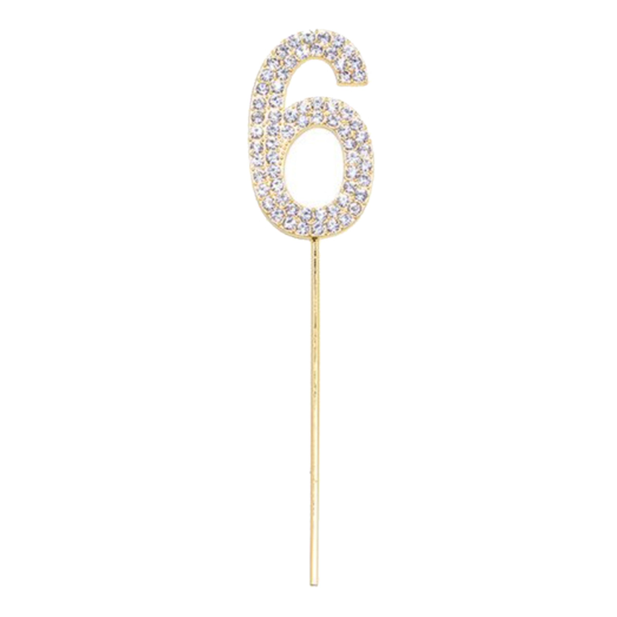 Kagedekoration Tal Diamanter Guld - Tallet 6