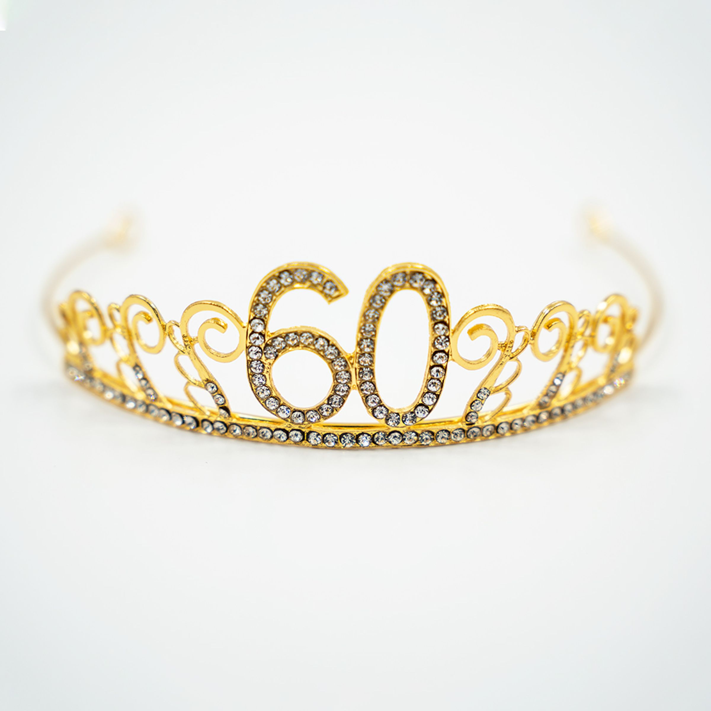 Kagedekoration Tiara Tal i Metal Guld - Tal 60