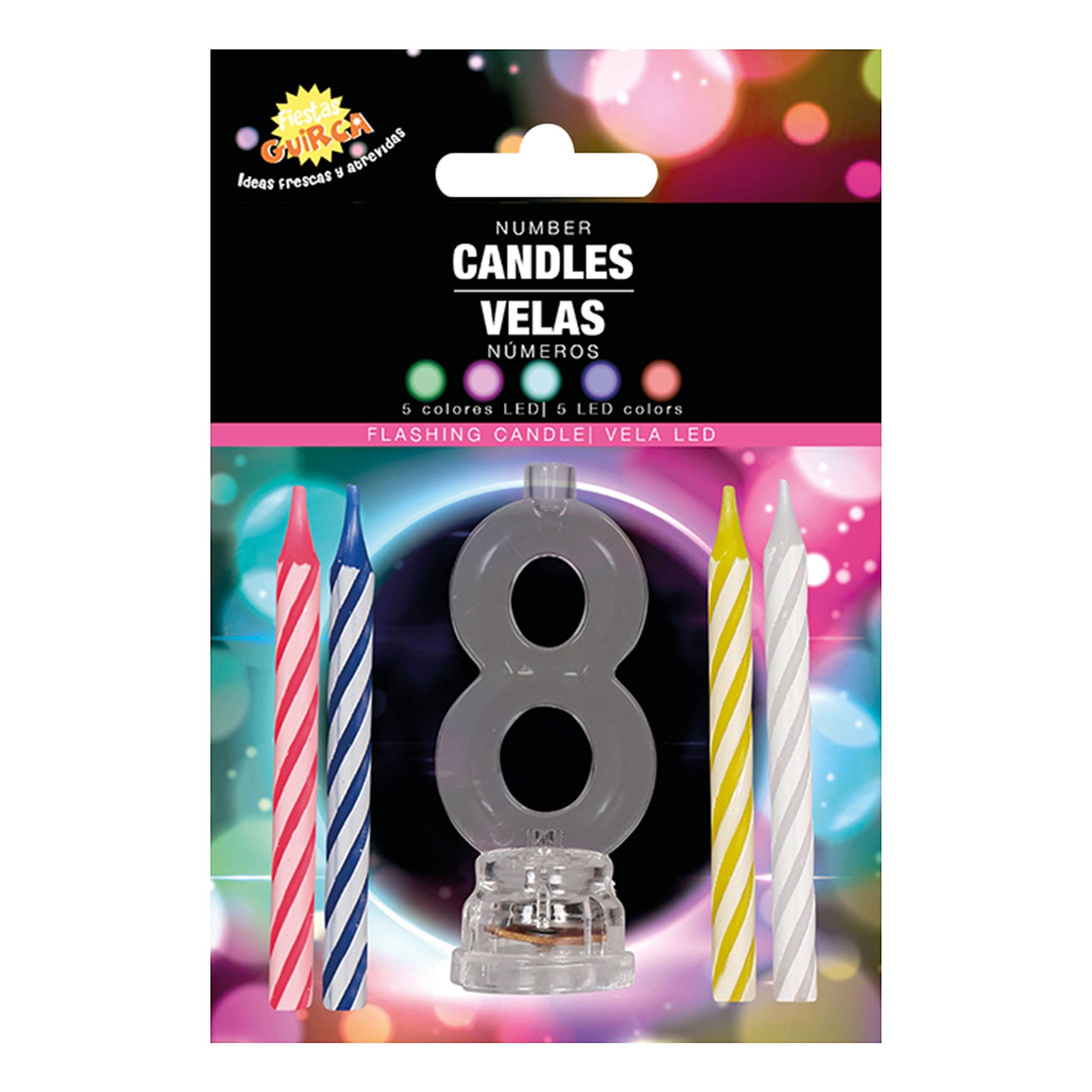 Kagelys med LED-Lysholder - Tal 8
