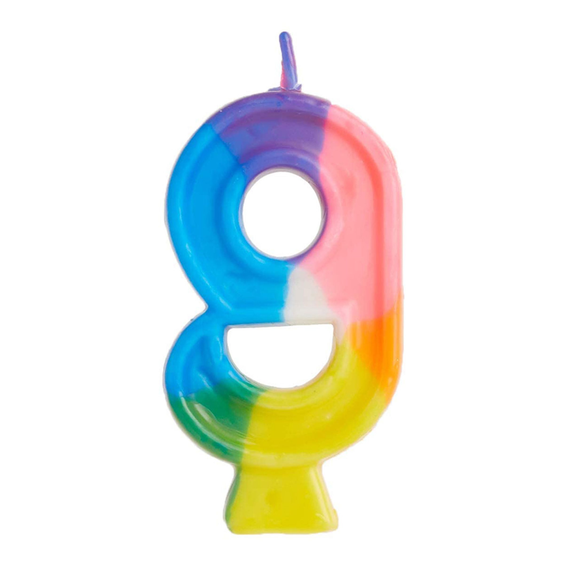 Kagelys Regnbuefarvede - Tal 9