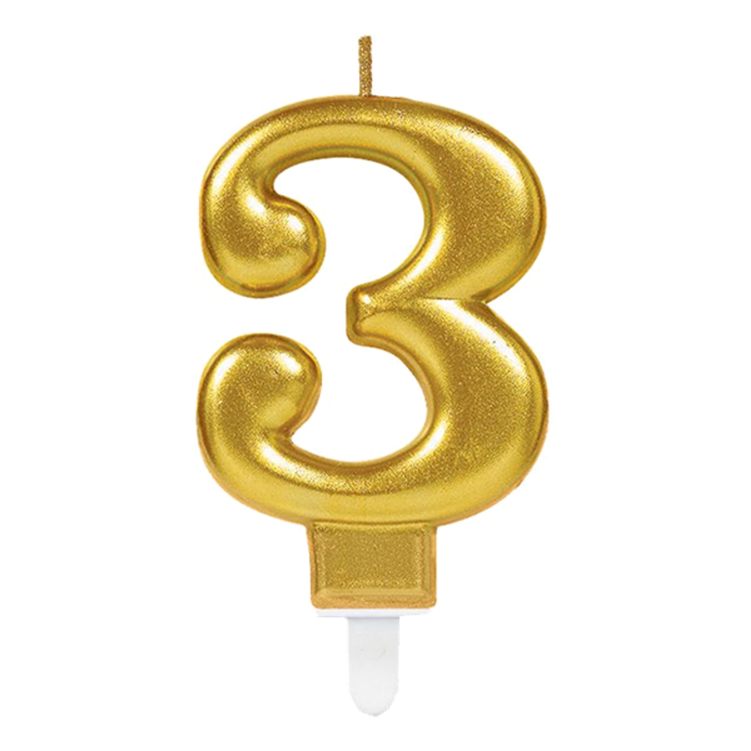 Kagelys Tal Guld Metallic - Tal 3 billede