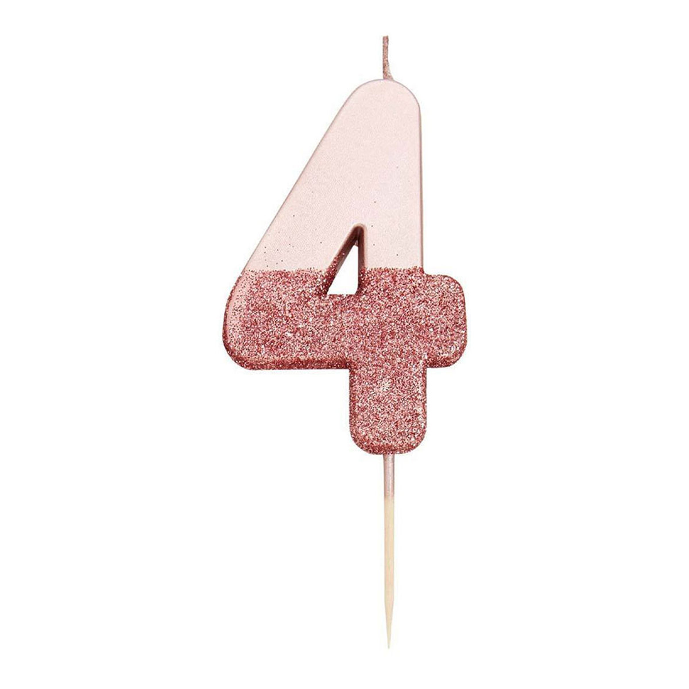 Kagelys Tal Rosaguld/Glitter - Tal 4