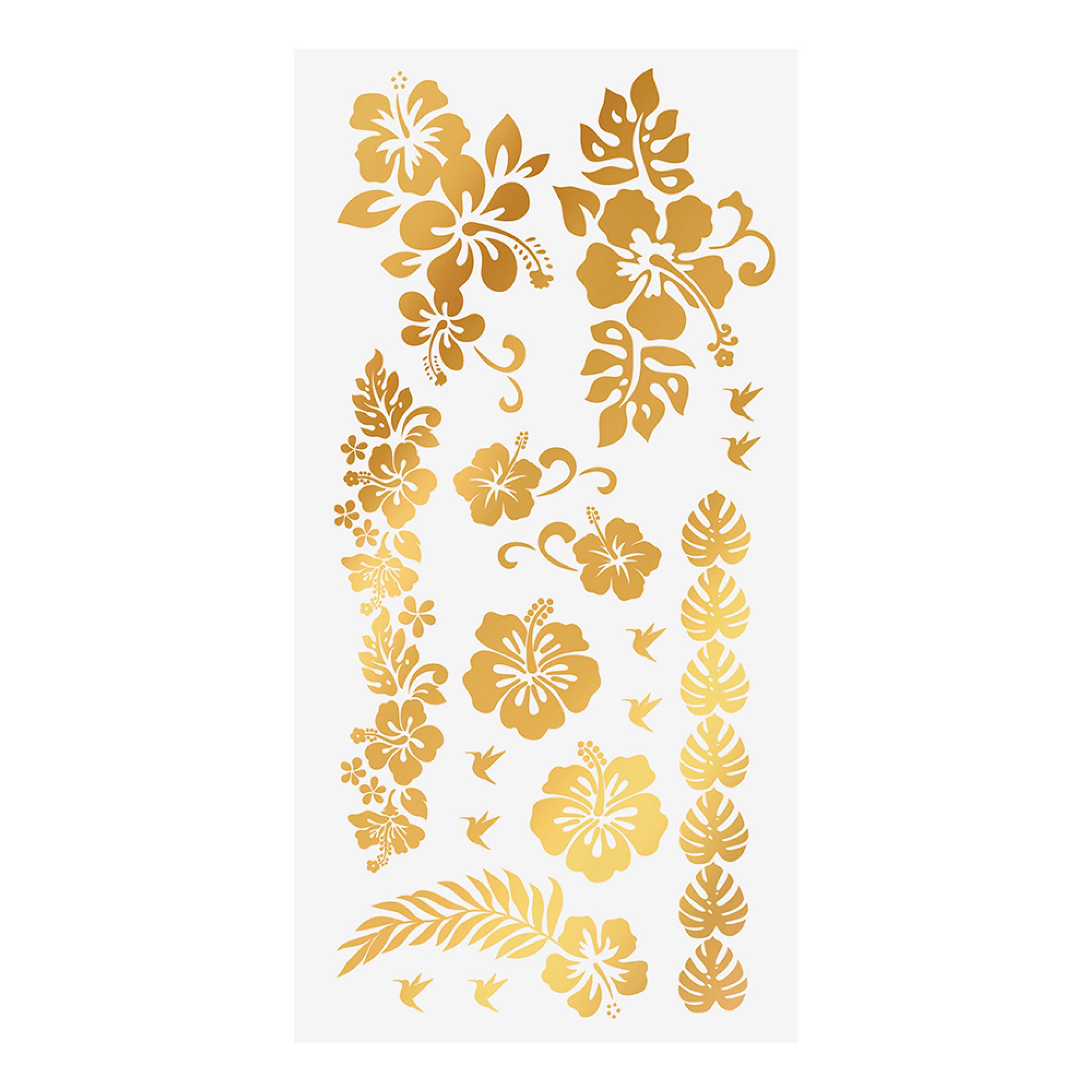 Tatoveringer Blomster Guld