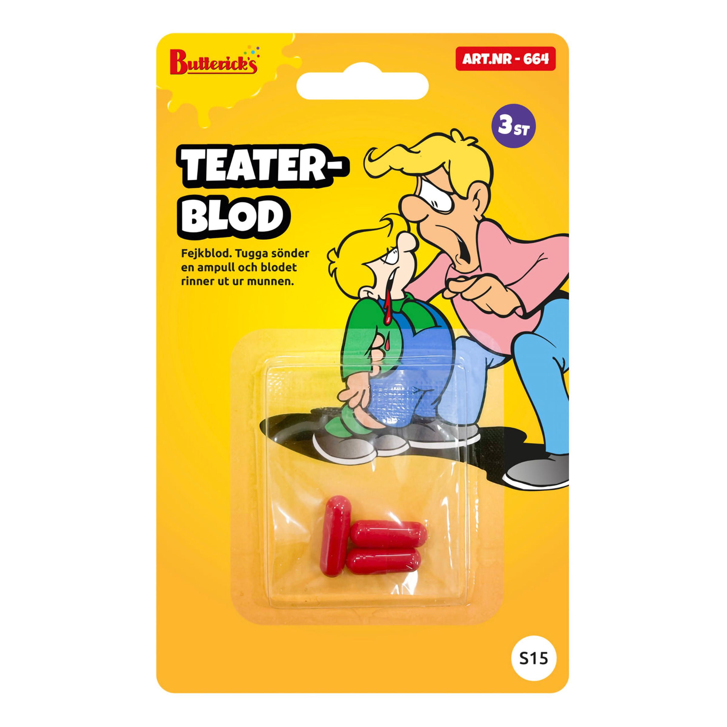 Teaterblod Ampuller - 3-pack | Hem - Roliga Prylar - Skämtartiklar & Pranks | Pryloteket