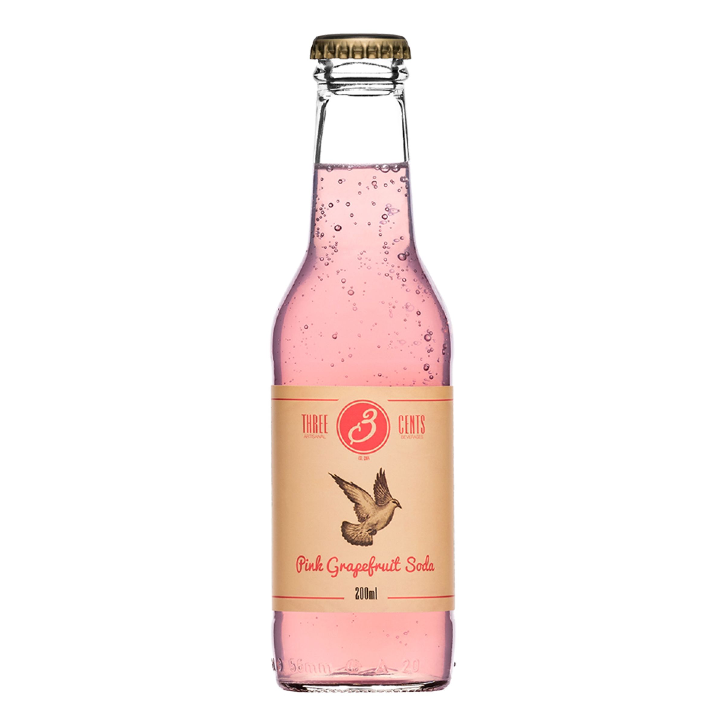 Three Cents Pink Grapefruit Soda - 200 ml